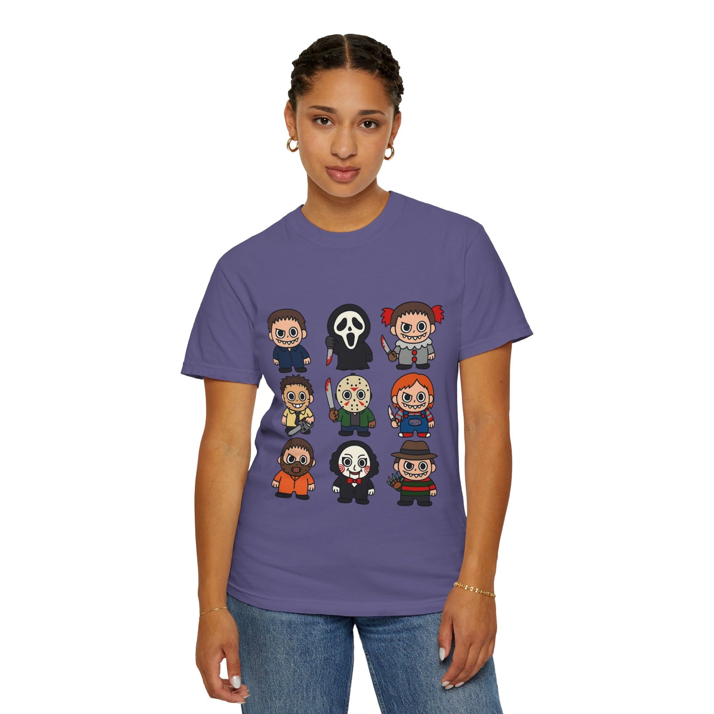 Pop Culture Horror Character T-Shirt, Unisex Tee, Halloween Tee, Horror Movie Merch, Funny Graphic Shirt, Gift for Horror Fans