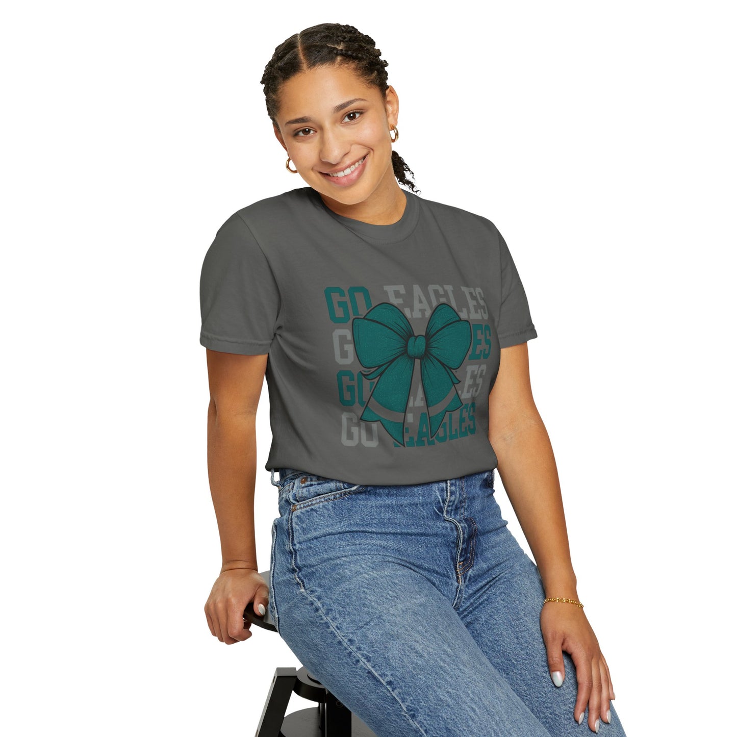 Cheerful Eagles T-Shirt, Unisex Sports Tee, Game Day Shirt, Football Fan Apparel, Gift for Sports Lovers