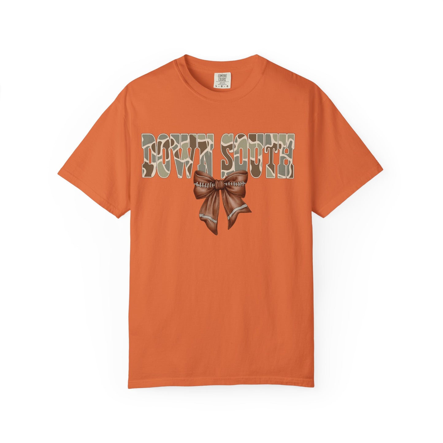Camo Bow Graphic Tee - Trendy Apparel for Casual Outings and Birthdays