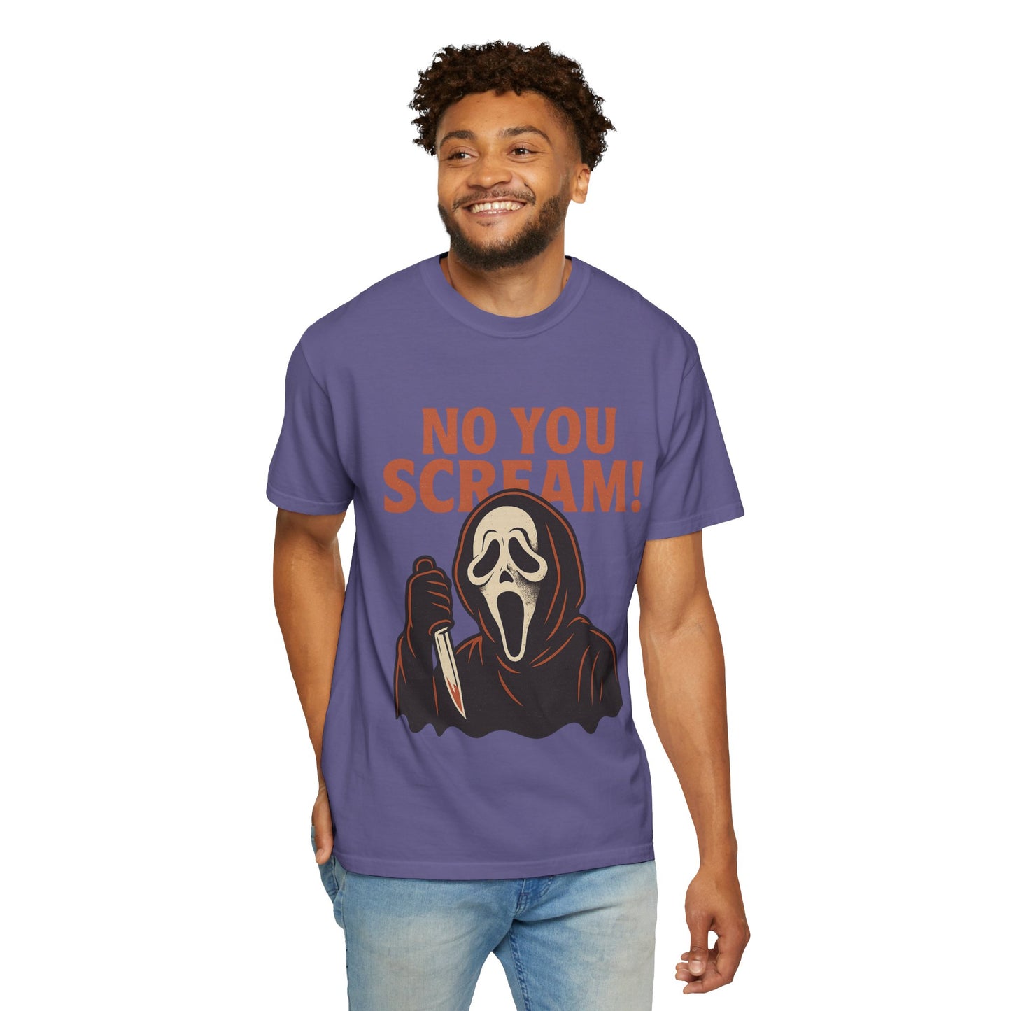 Unisex Horror-Themed T-shirt | Fun Scream Design for Halloween, Costume Parties, Movie Nights, Gift for Horror Fans