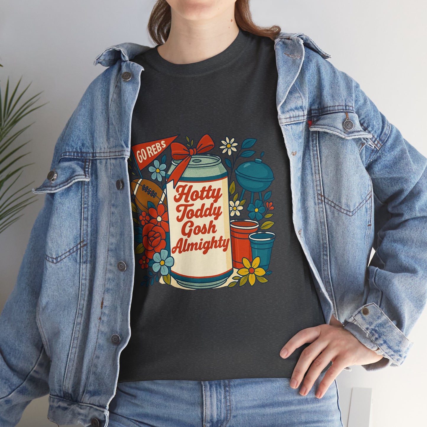 Hotty Toddy Heavy Cotton Tee - Unisex Graphic T-Shirt, Casual Wear, College Apparel, Gift for Students, Spring Break Fashion