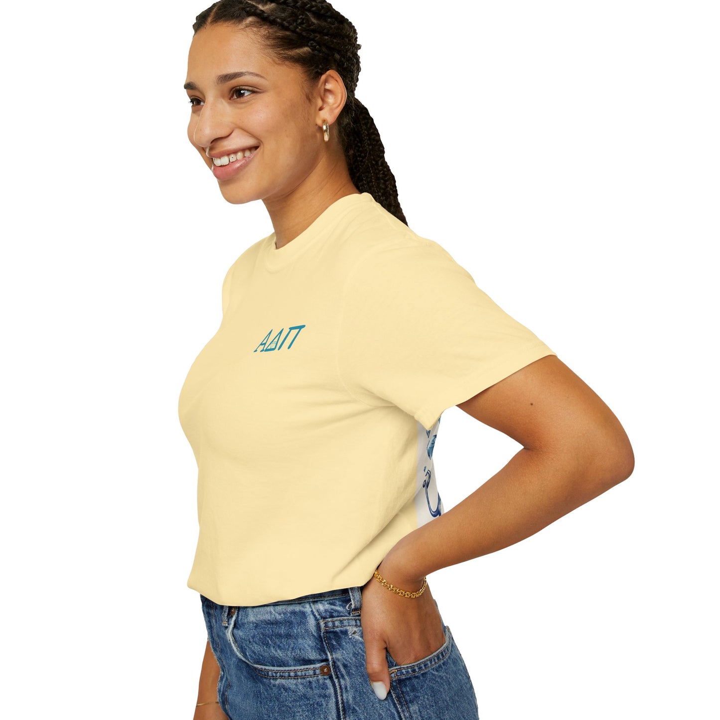 Alpha Delta Pi T-Shirt, Sorority Shirt, College Apparel, Greek Life Gift, Unisex Garment-Dyed Tee