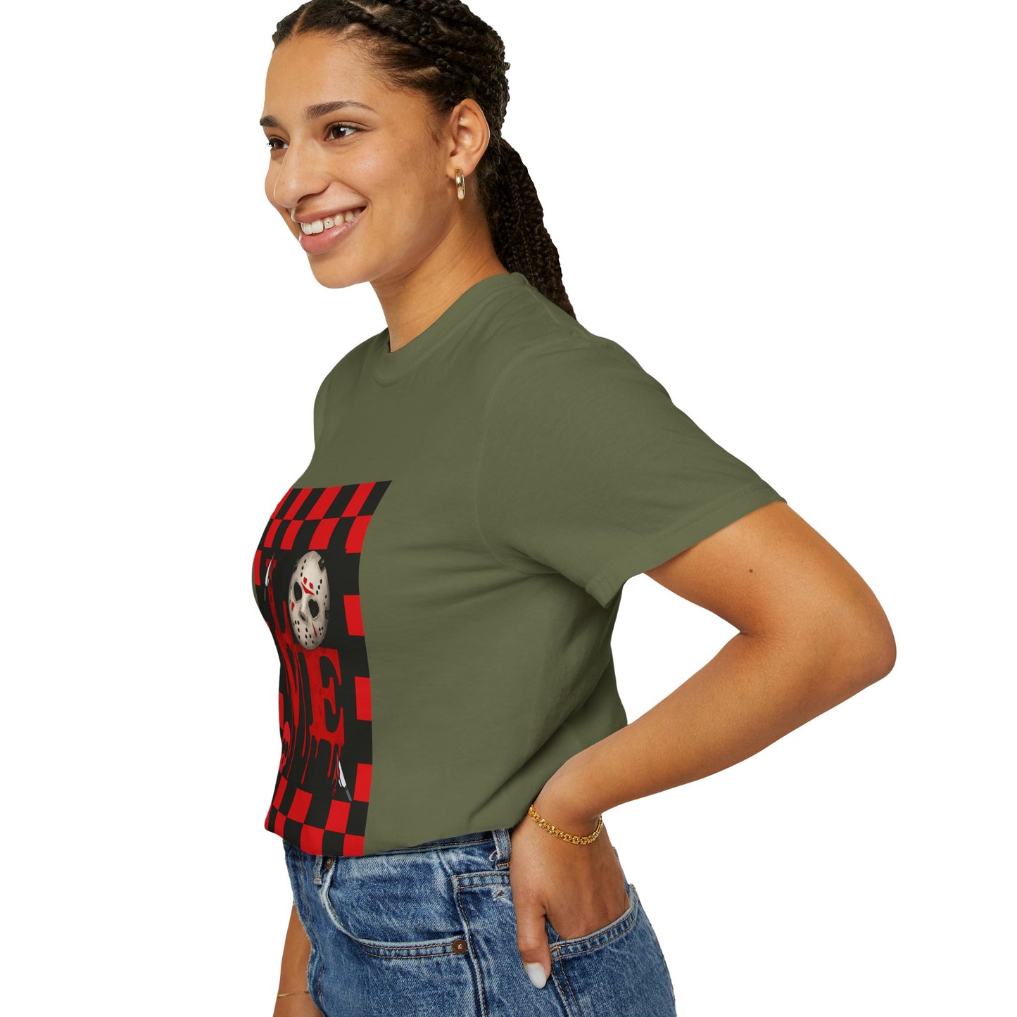 Scary Movie Mask Love Print T-Shirt