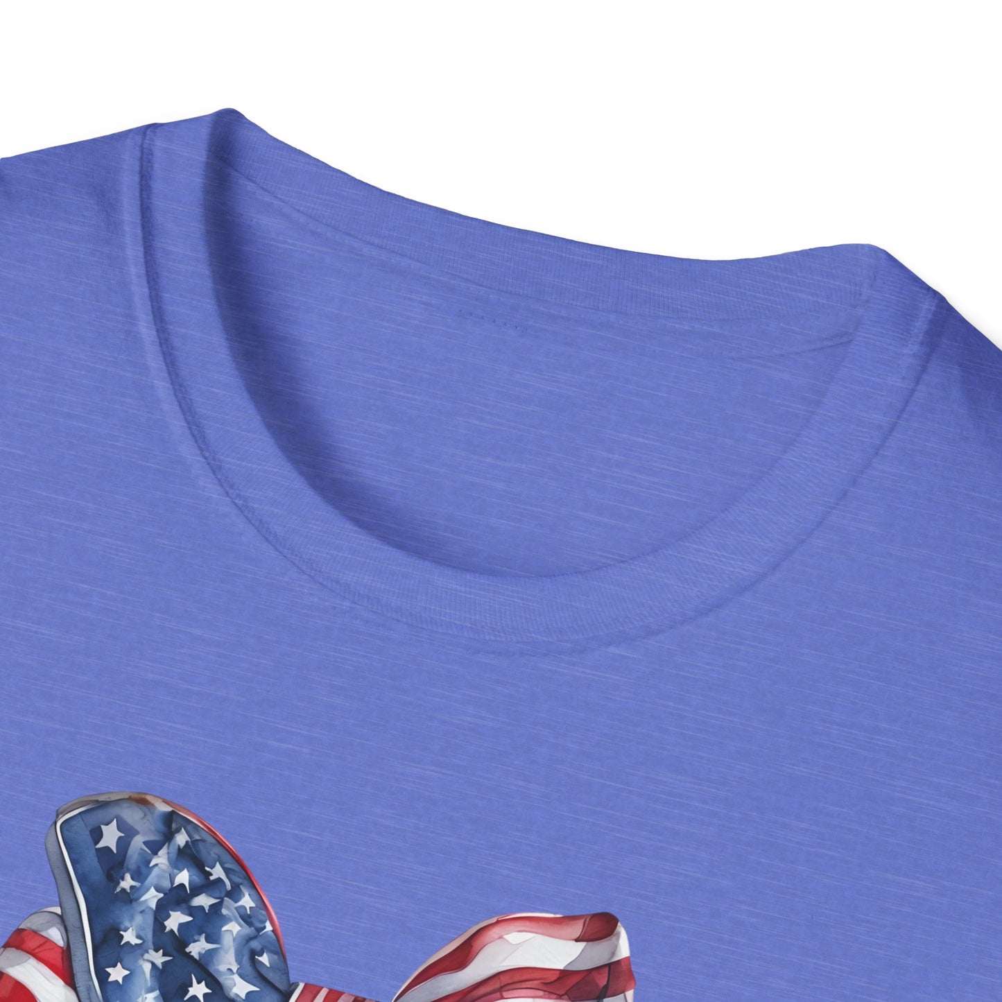 Patriotic Cowboy Boot T-Shirt | Unisex Softstyle Tee for Independence Day