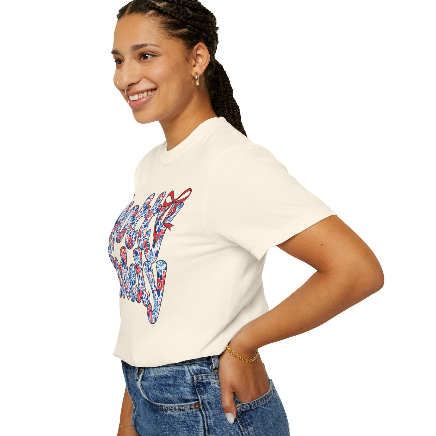 Floral Hotty Toddy Coquette Bow T-Shirt
