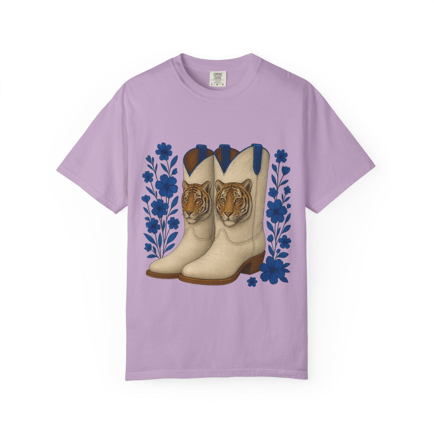 Graphic T-Shirt - Cowboy Boots & Tigress, Unisex Tee, Vintage Country Style-Memphis Tiger Fan