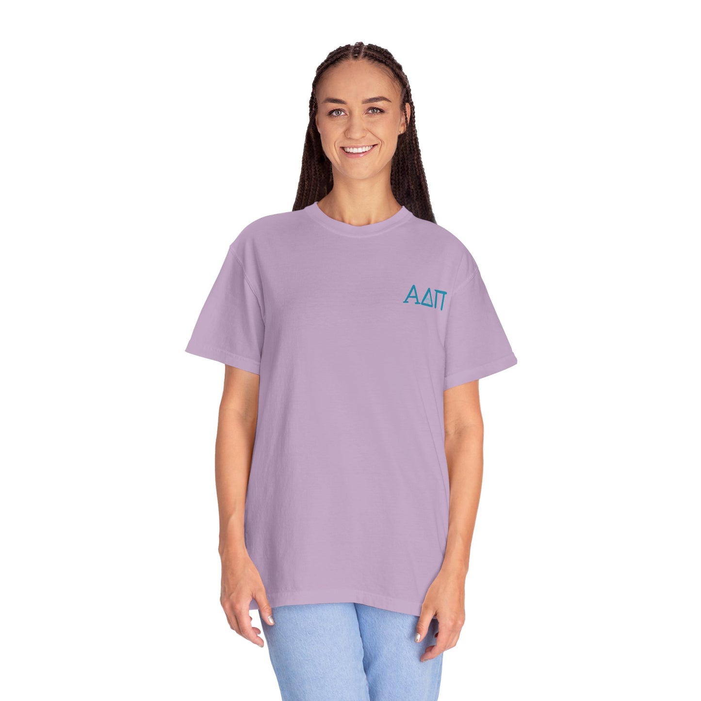 Alpha Delta Pi T-Shirt, Sorority Shirt, College Apparel, Greek Life Gift, Unisex Garment-Dyed Tee