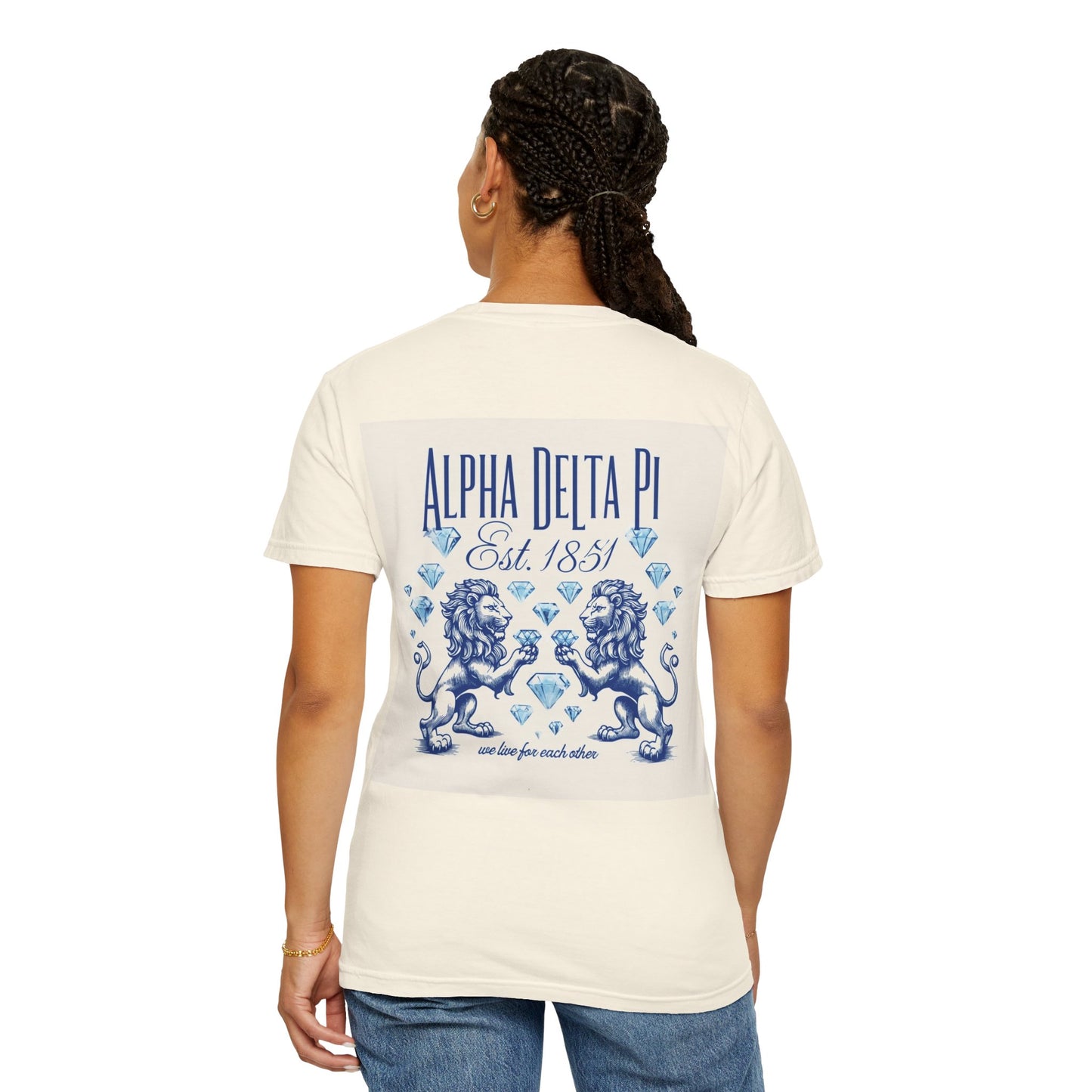 Alpha Delta Pi T-Shirt, Sorority Shirt, College Apparel, Greek Life Gift, Unisex Garment-Dyed Tee