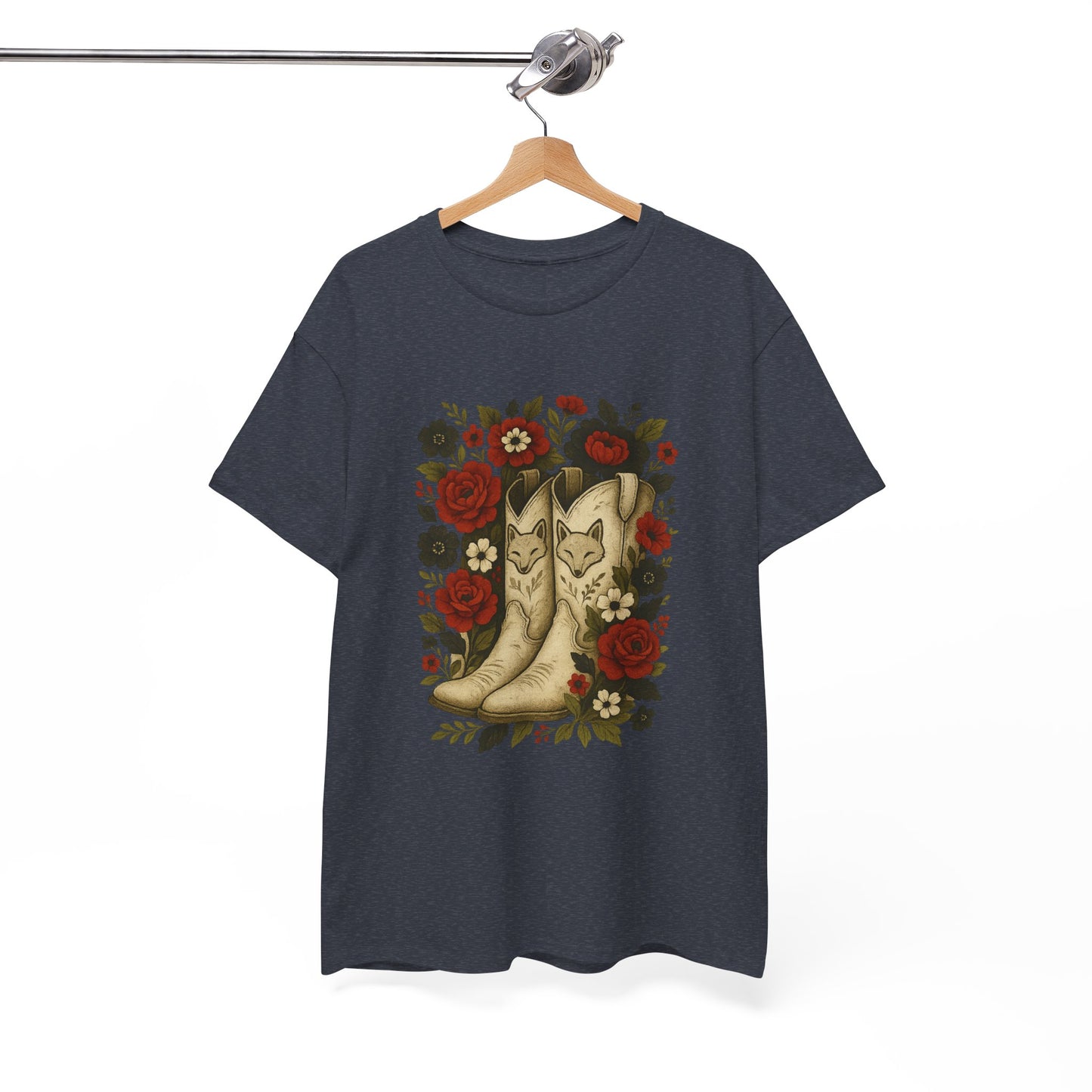 AR State Red Wolves Vintage Floral Cowboy Boots Tee