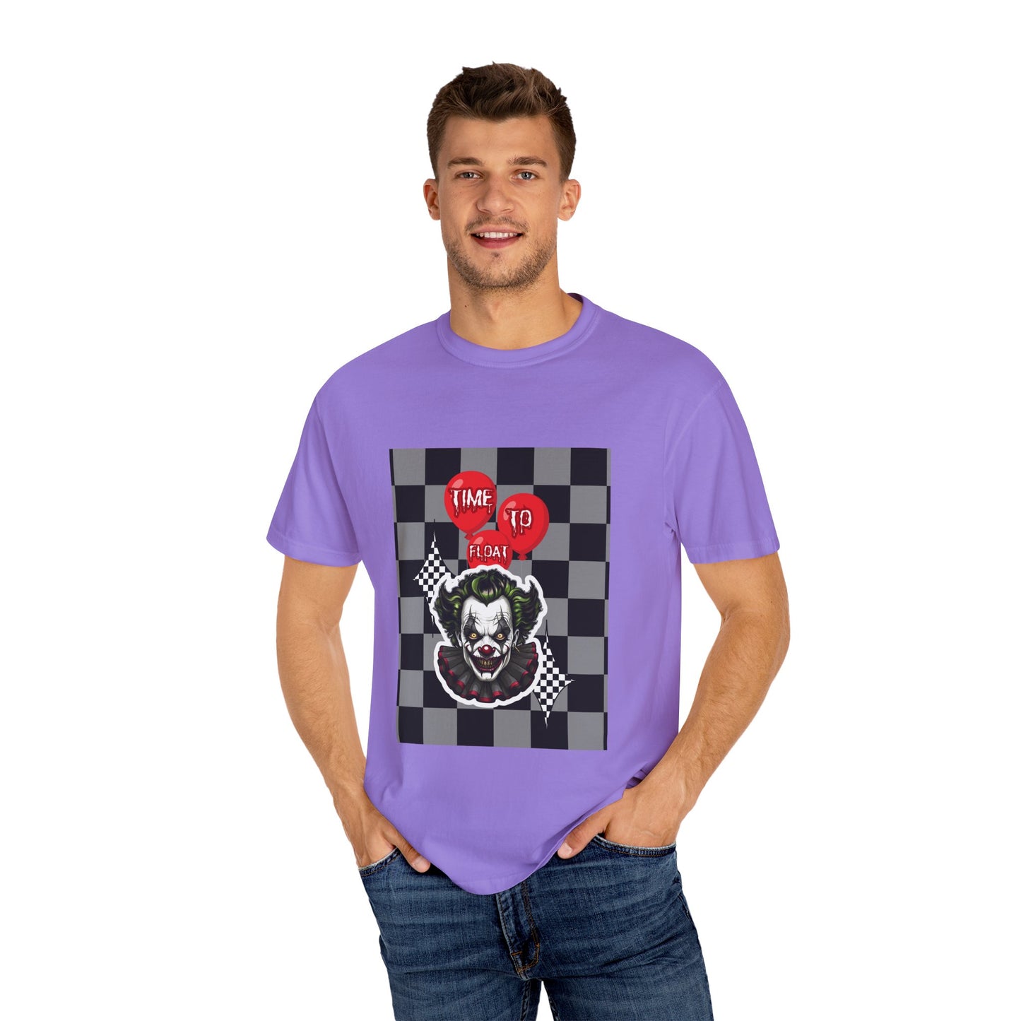 Creepy Clown Graphic T-Shirt, Halloween Costume Tee, Unisex Horror Shirt, Fun Gift for Fans, Graphic Novelty Wear, Casual Outfit
