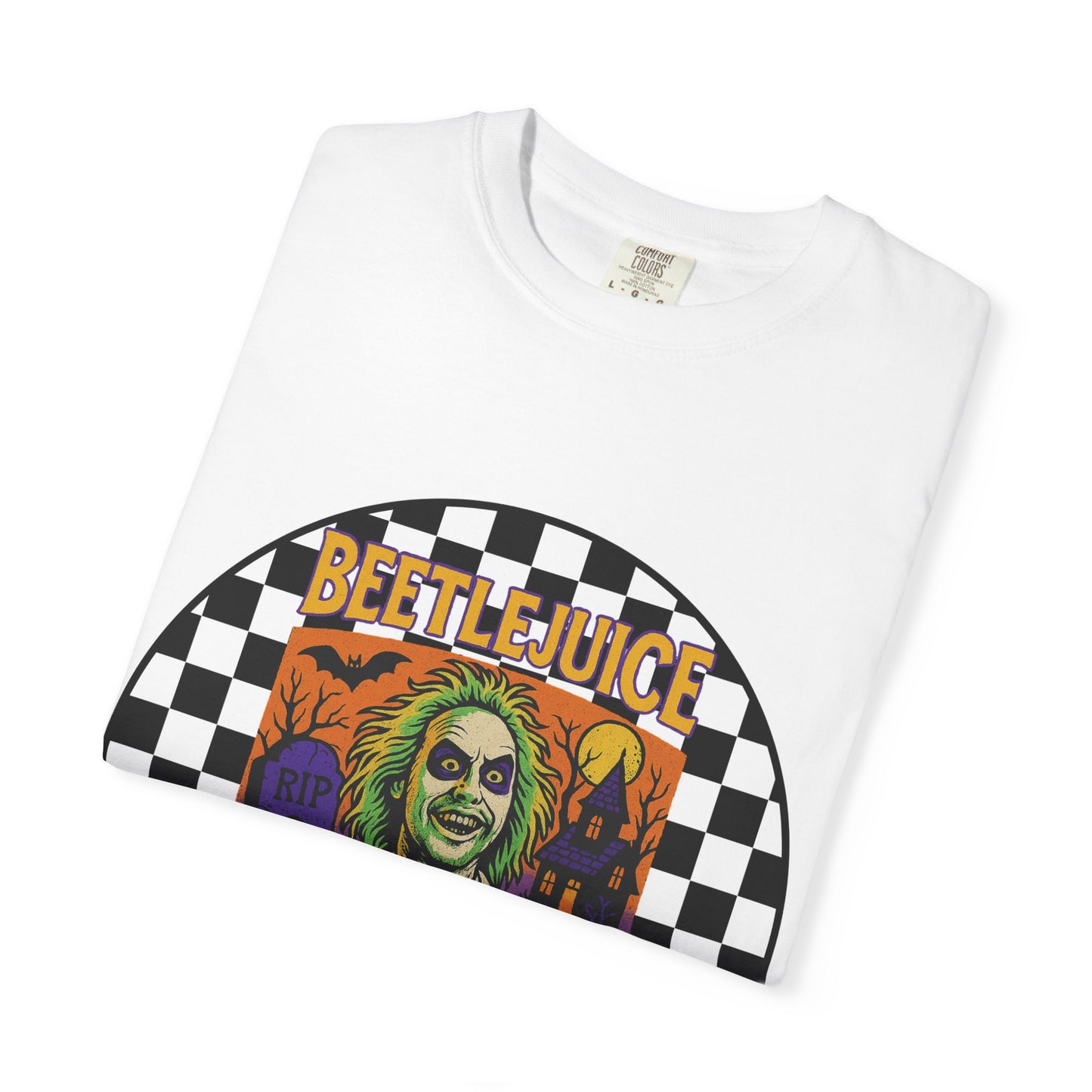 Beetlejuice Unisex T-shirt, Spooky Graphic Tee, Halloween Costume Shirt, Movie Fan Apparel, Eerie Clothing Gift