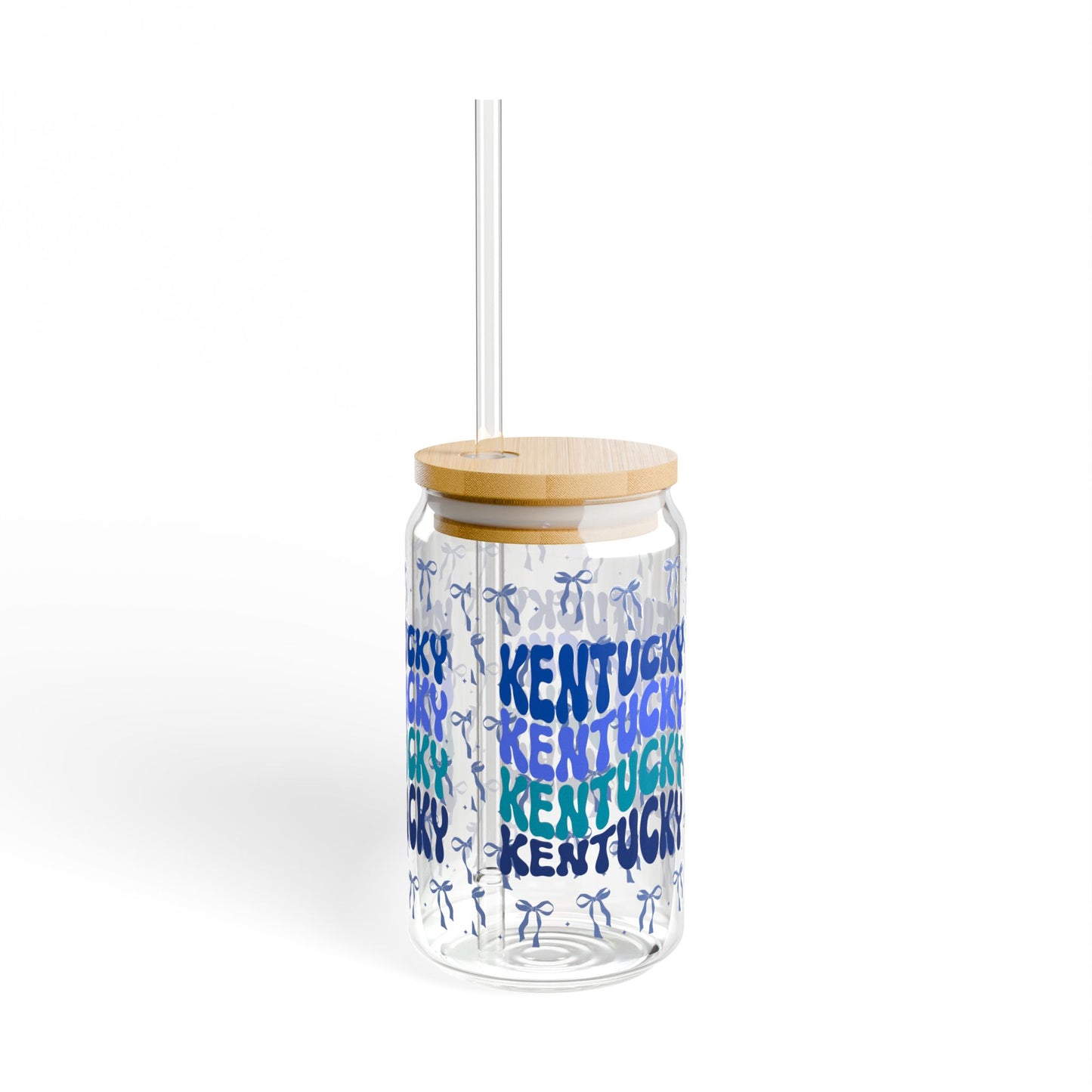 Coquette Bow Kentucky Sipper Glass, Eco-Friendly Drinkware for Summer Parties, kentucky Gifts, Personalized Beverage Container, UK cats fan gift, graduation gift