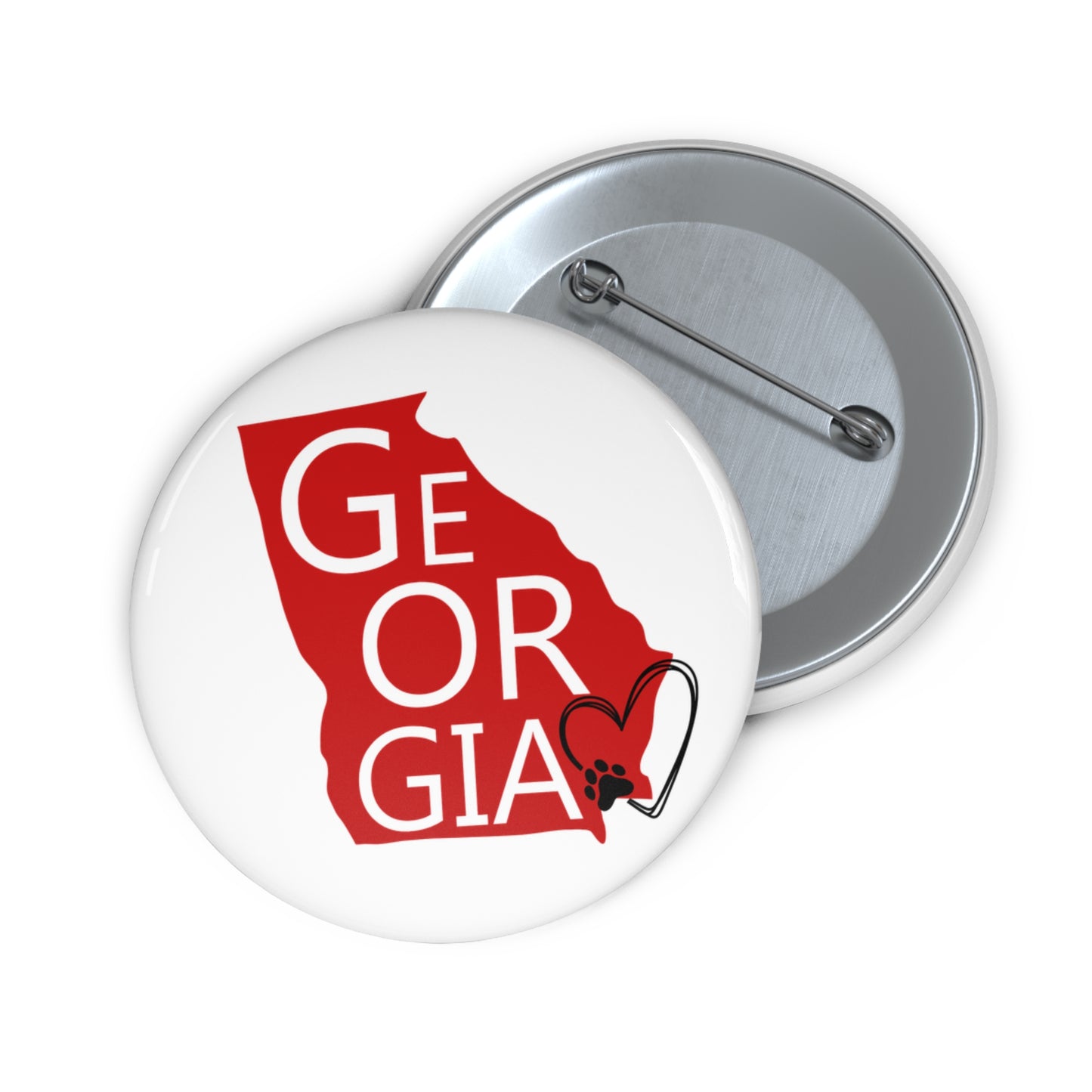 Bulldogs Fan Georgia Pin Buttons | Personalized Collectible Badges, Georgia Game Day