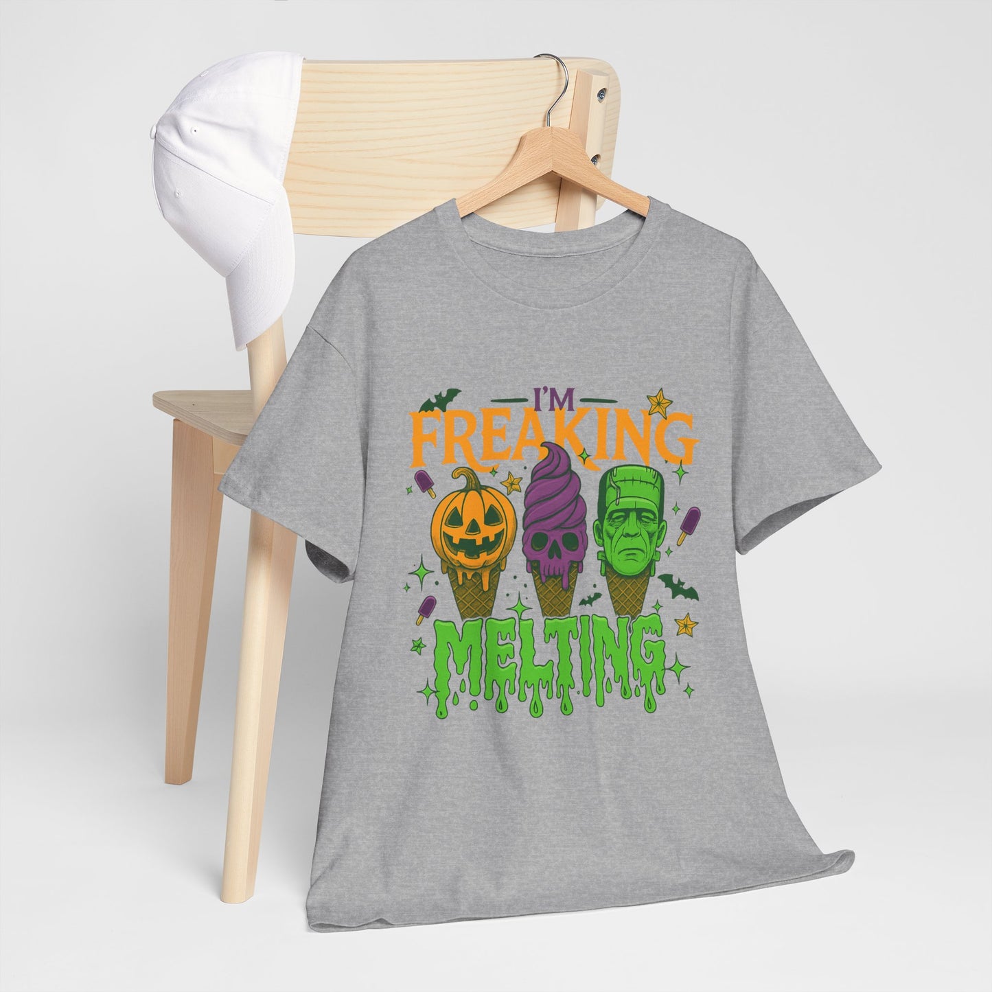 Halloween Unisex Heavy Cotton Tee, Fun Fall Shirt, Halloween Costume Top, Spooky Party Tee, Trick or Treat Apparel