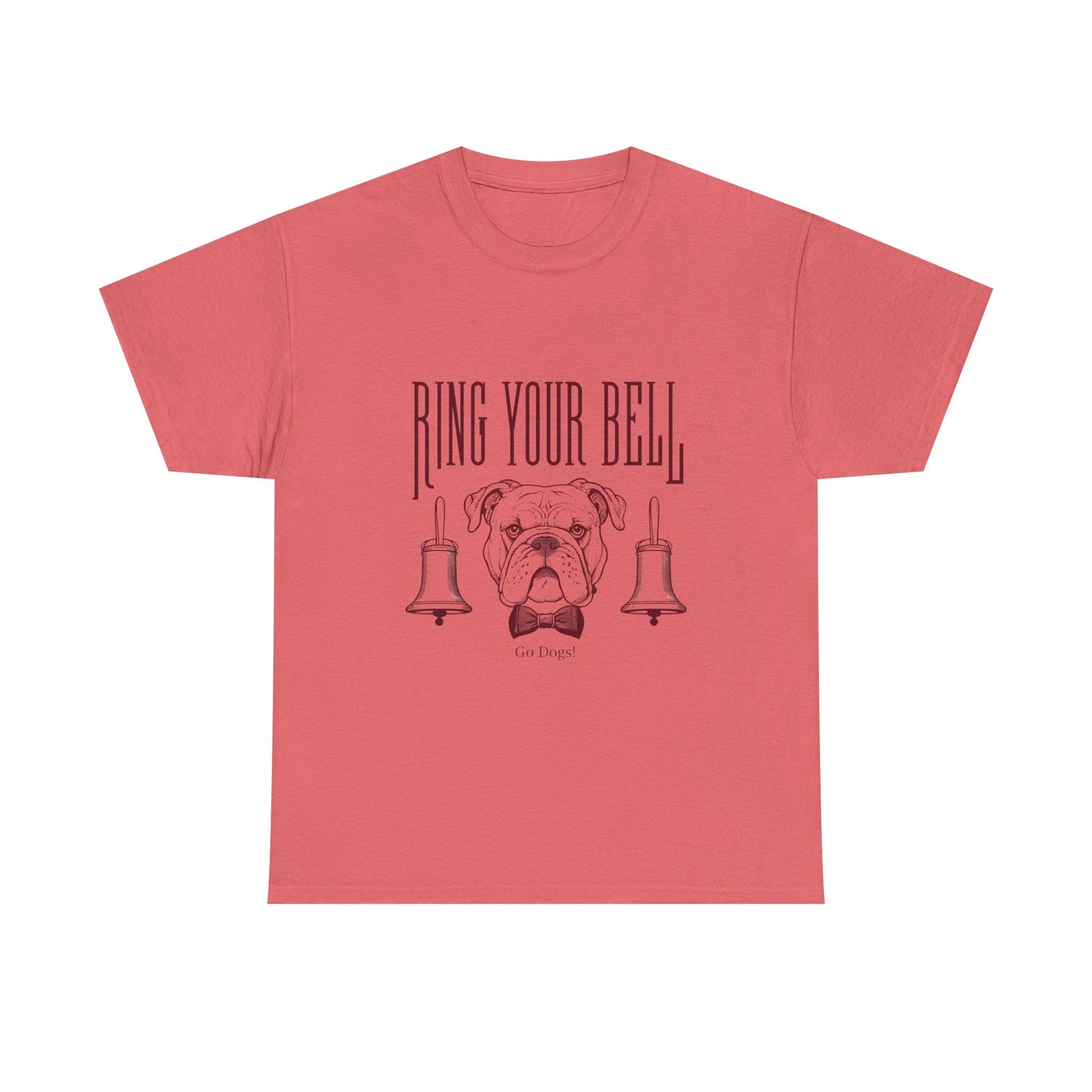 Dog Lover's Unisex Heavy Cotton Tee | 'Ring Your Bell' Shirt, Bulldog Tee, Pet Owner Gift, Funny Dog Apparel, Casual Wear