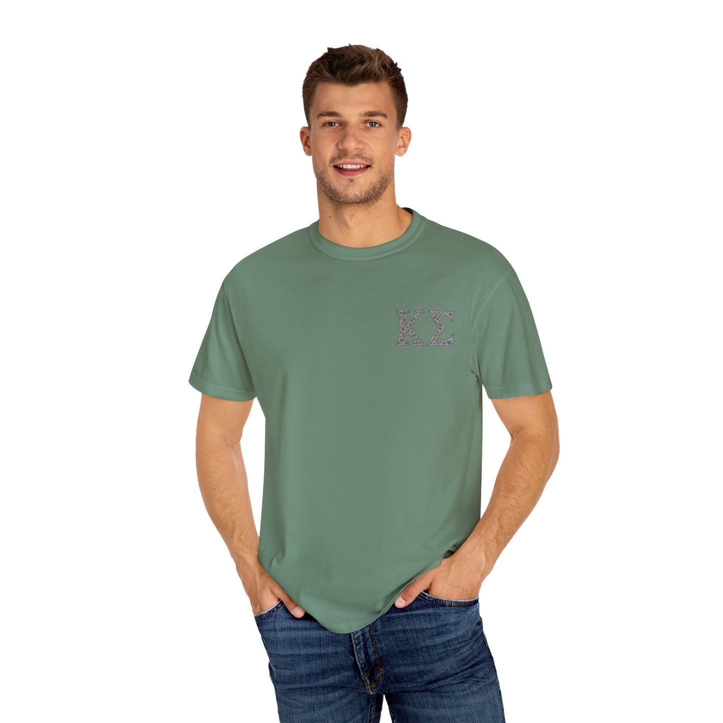 Kappa Sigma Garment-Dyed Unisex T-Shirt, Casual Wear, Greek Life Apparel, College Student Gift, Comfy Streetwear