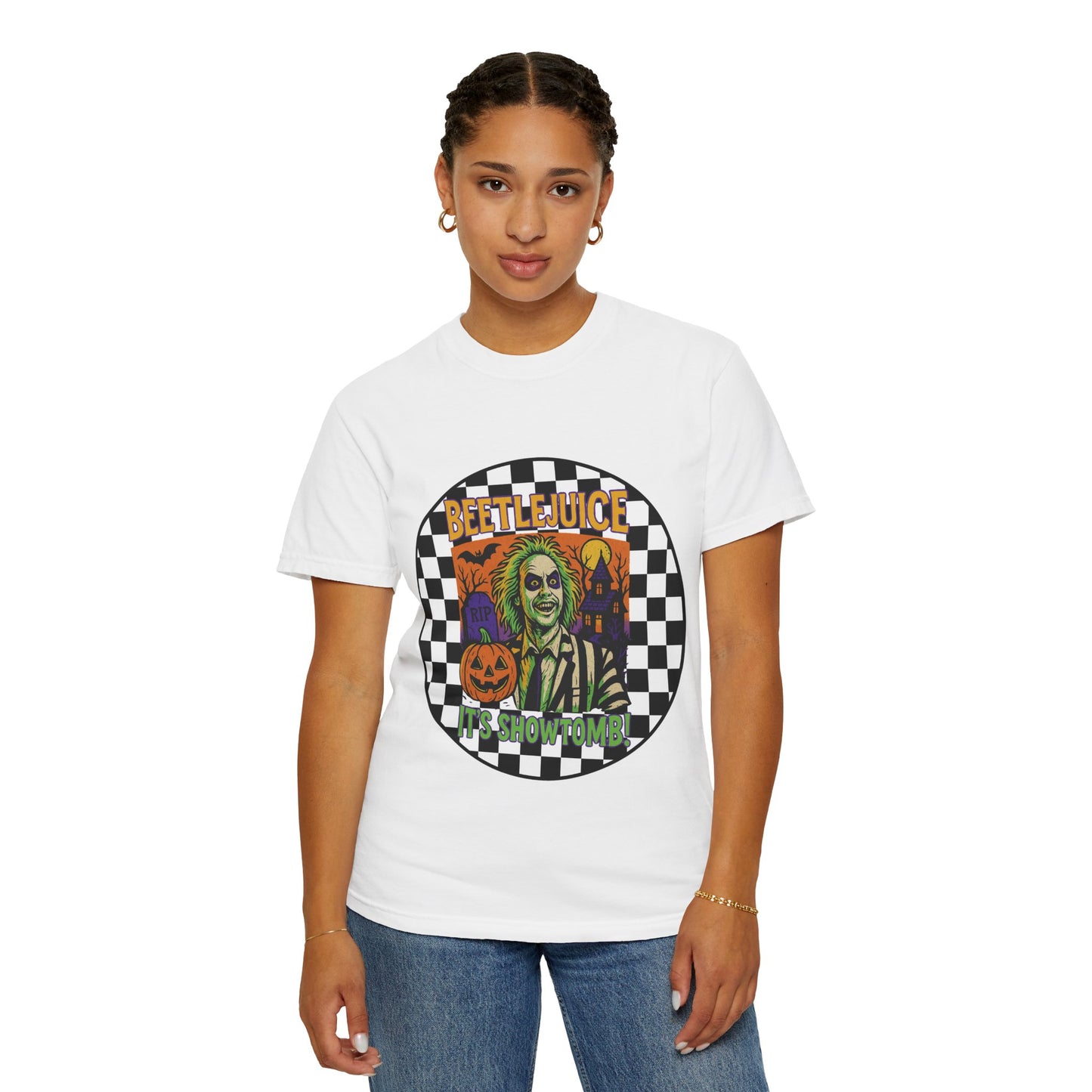 Beetlejuice Unisex T-shirt, Spooky Graphic Tee, Halloween Costume Shirt, Movie Fan Apparel, Eerie Clothing Gift