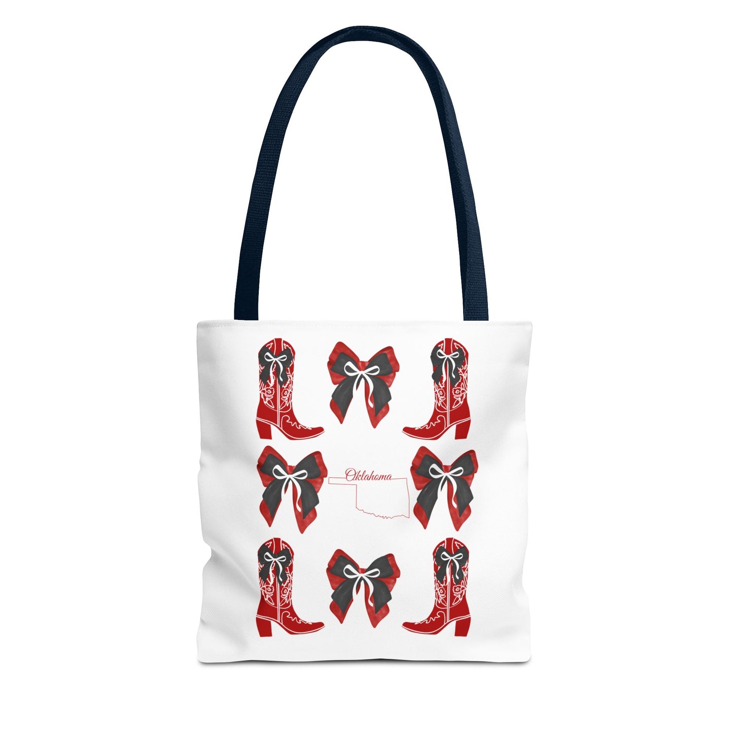 Tote Bag - Oklahoma Game Day Coquette Bow Design Fan Gift