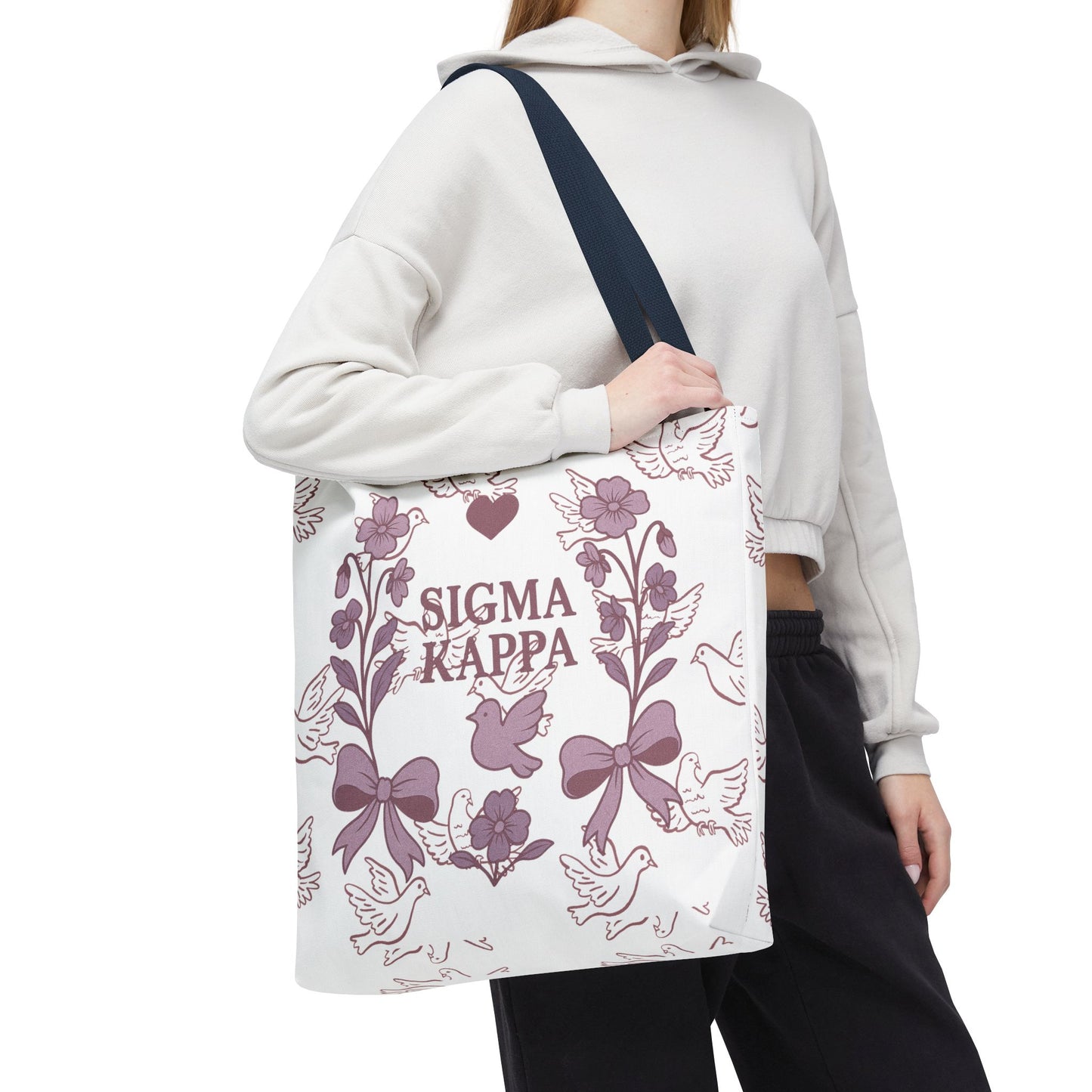 Sigma Kappa Floral Tote Bag | Sorority Gift, Eco-Friendly Carry-All, College Accessory, Stylish Shopping Bag, Chic Beach Tote