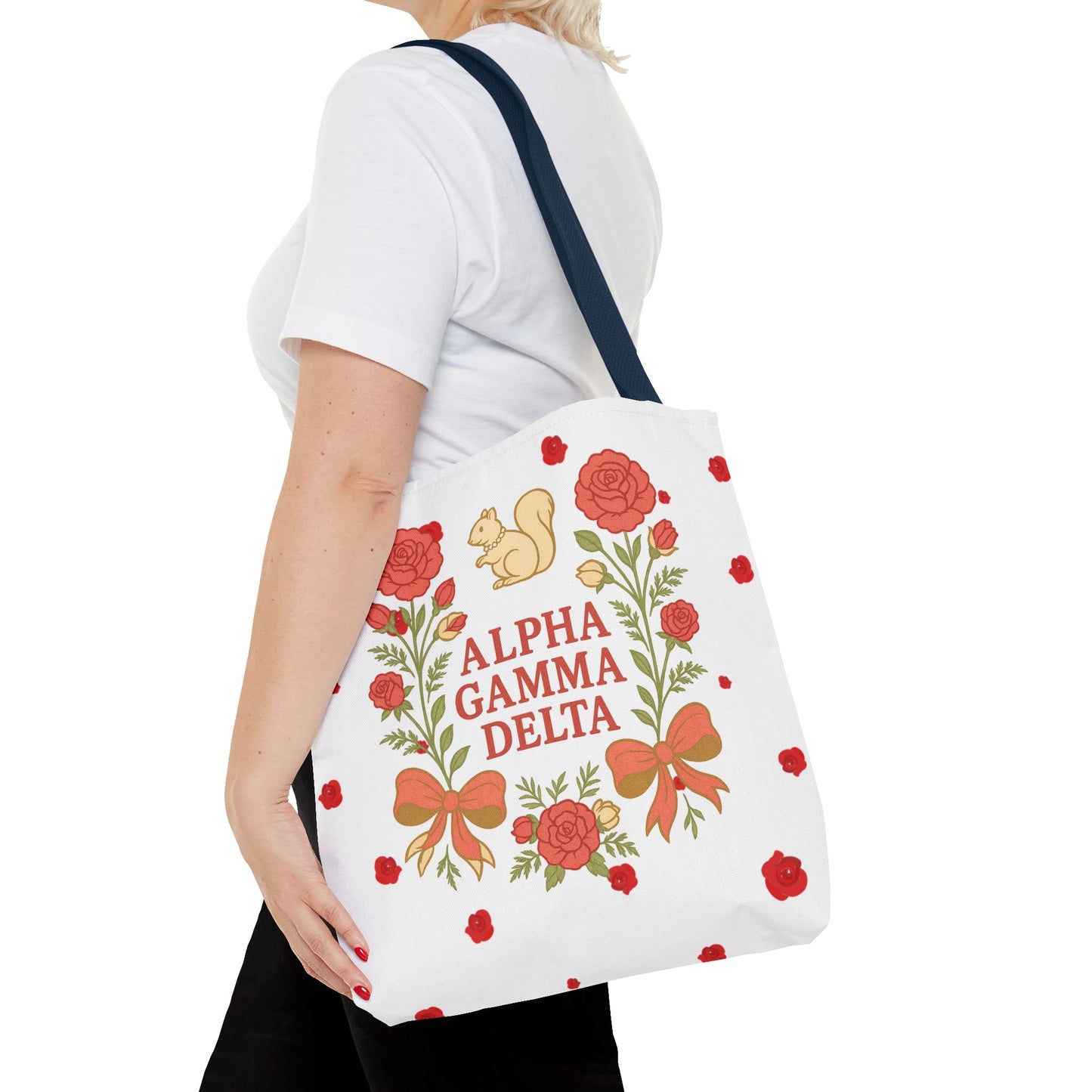 Floral Tote Bag | Alpha Gamma Delta Collection | Perfect for Sorority Events & Graduates