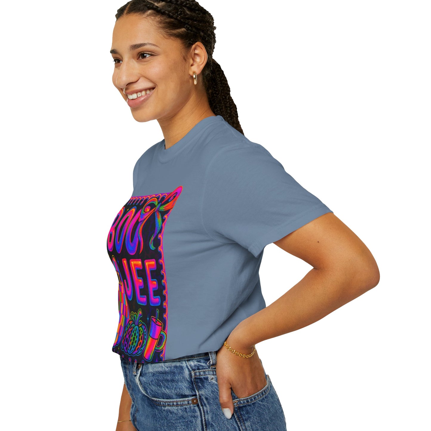 BOOJee Retro Comfort Colors, Garment-Dyed T-shirt, Colorful Graphic Tee, Unisex Streetwear, Fun Gift, Festival Fashion, Vegan Style