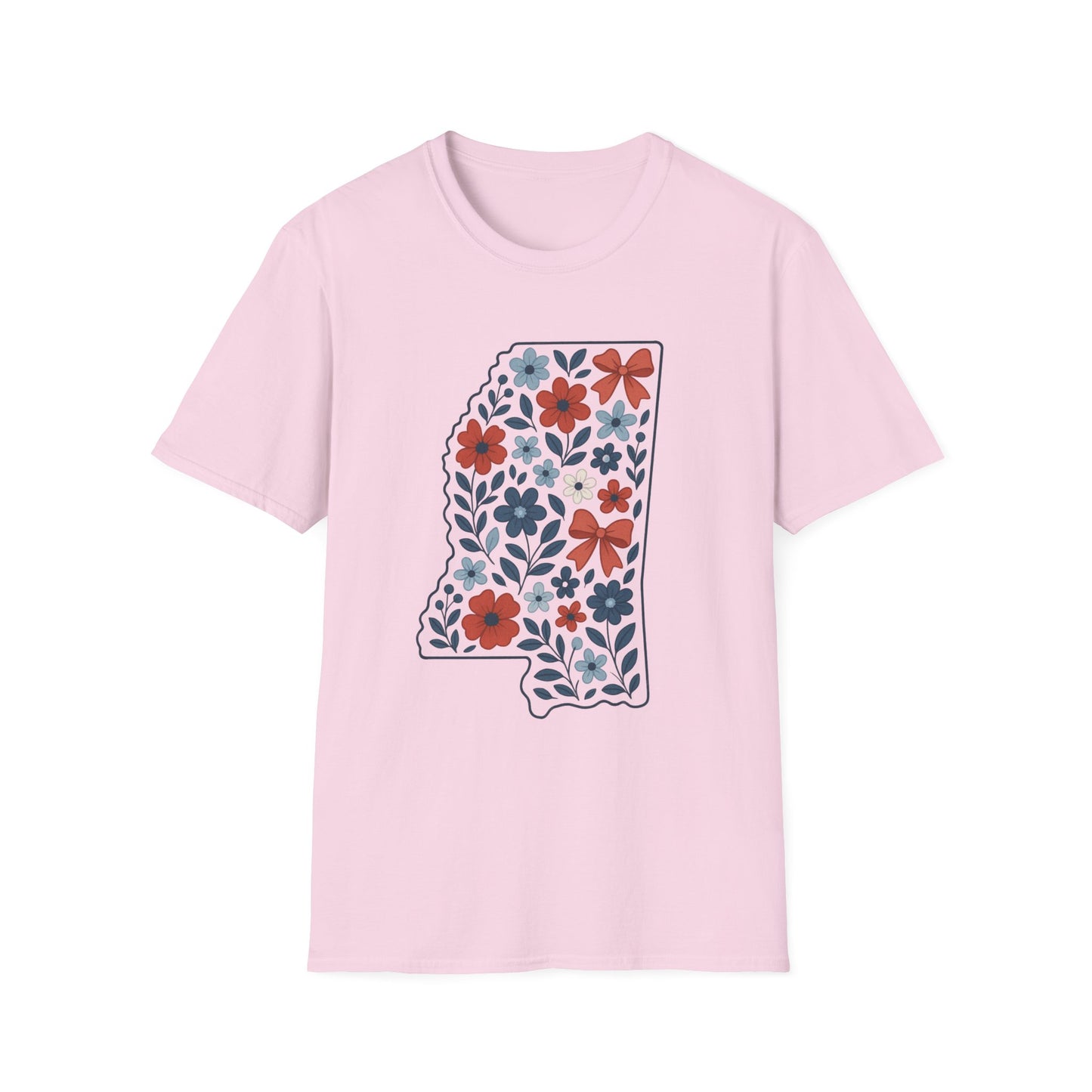 Mississippi Floral Unisex T-Shirt, Casual Tee, Gift for Her, Summer Apparel, Nature Lover Shirt, State Pride Clothing