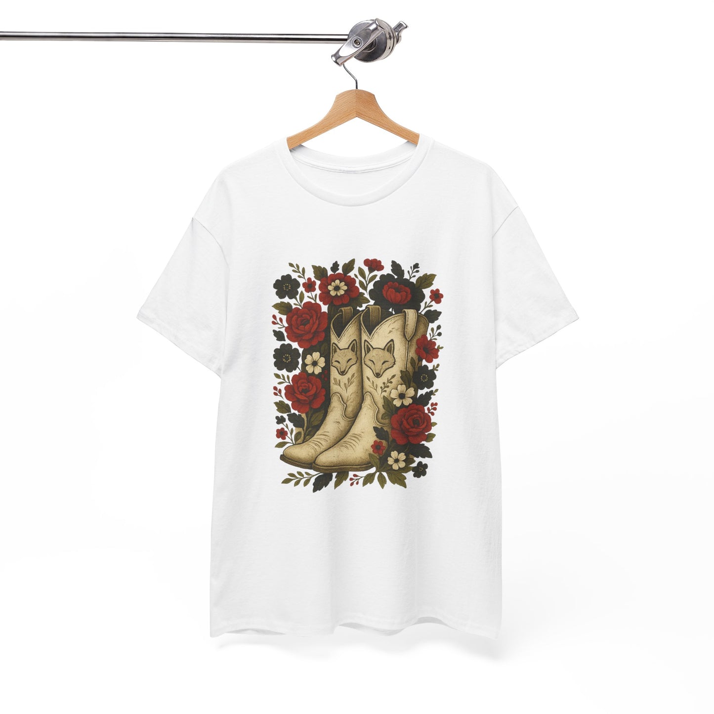 AR State Red Wolves Vintage Floral Cowboy Boots Tee