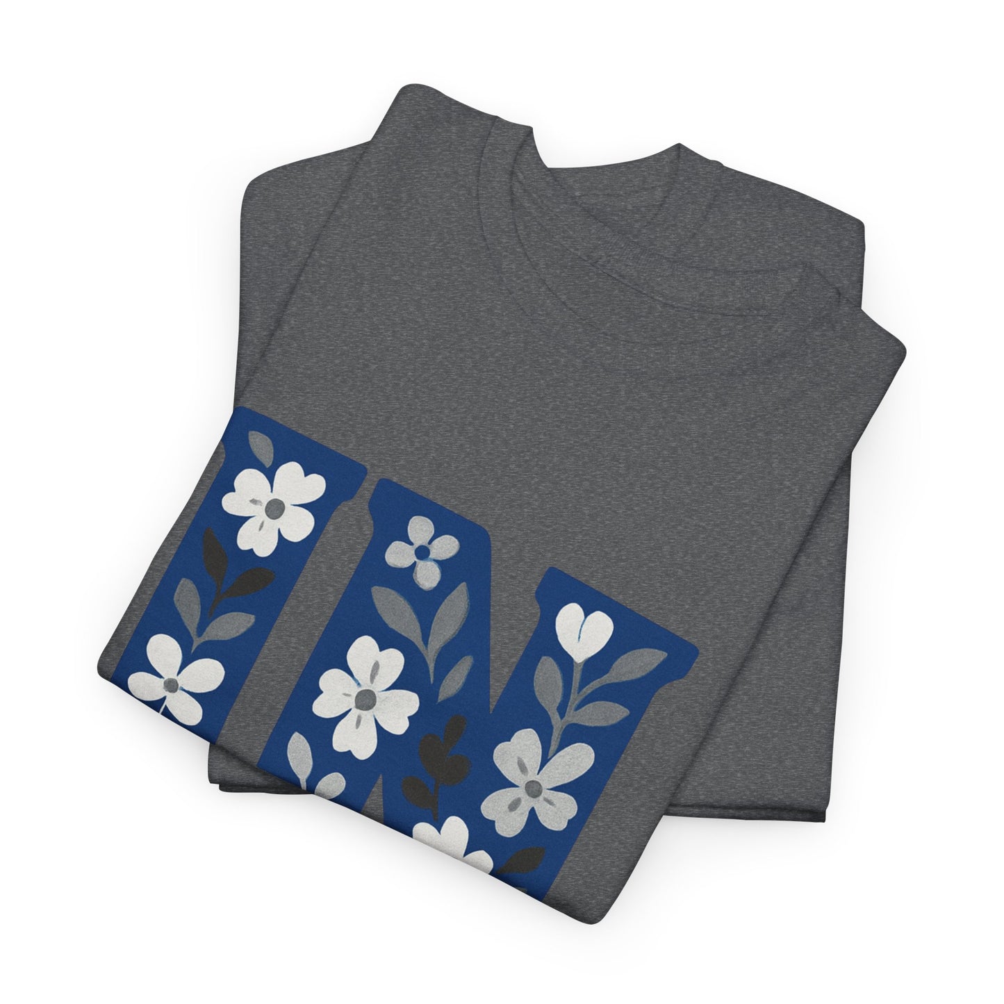 Floral Colts Tee | Unisex Heavy Cotton Tee for Sports Fans, Indiana Pride