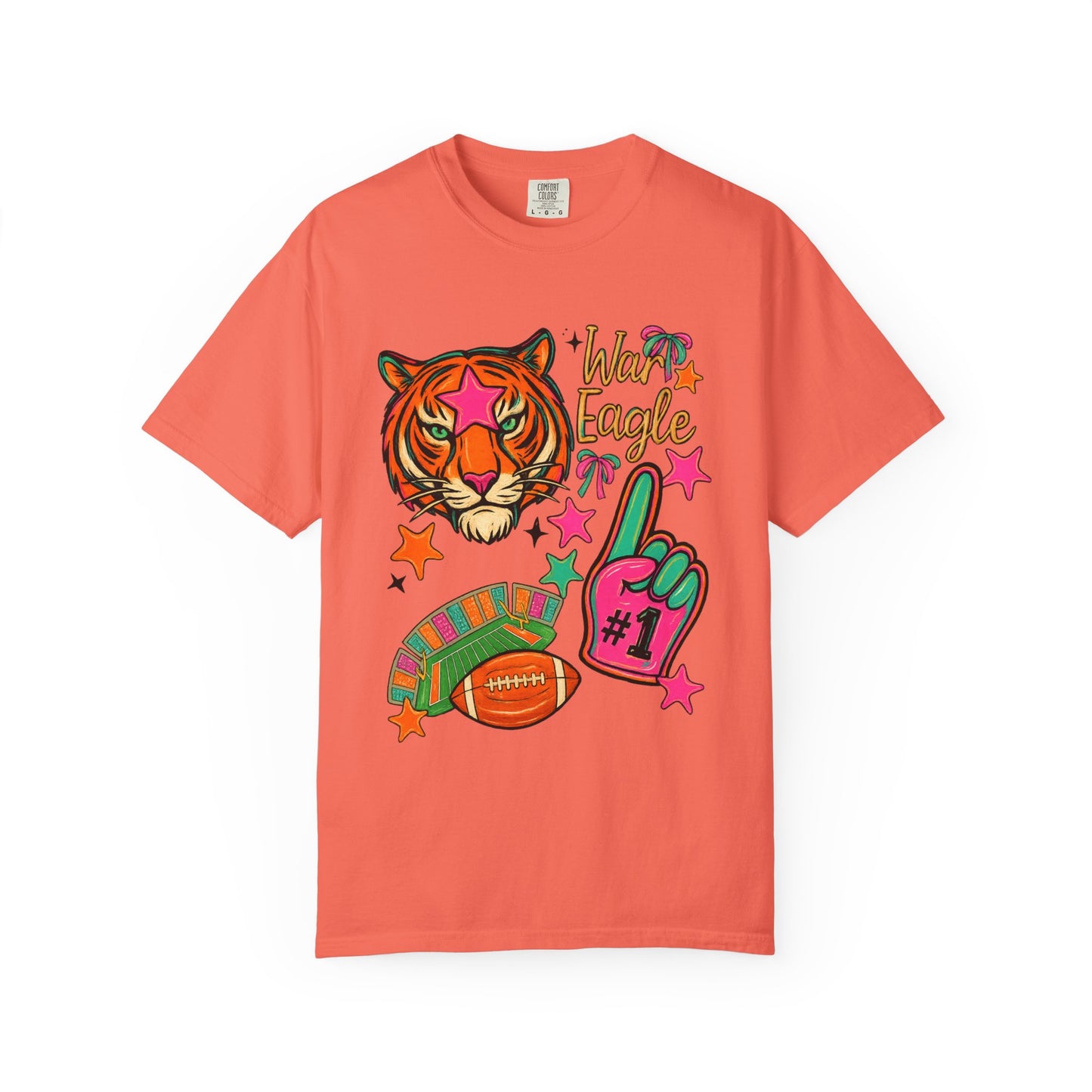 Vintage Preppy Tiger Football Game Day Unisex T-shirt