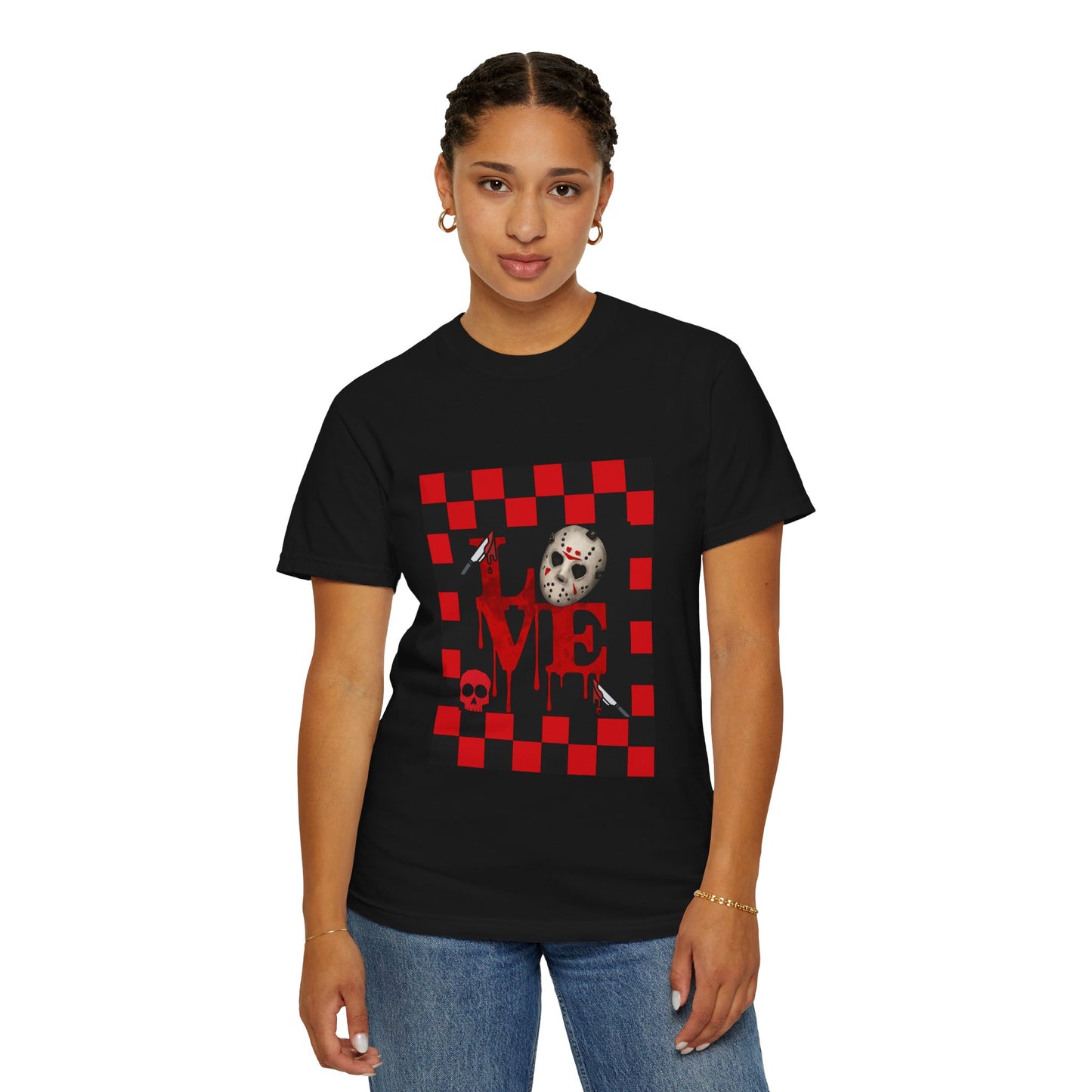 Scary Movie Mask Love Print T-Shirt