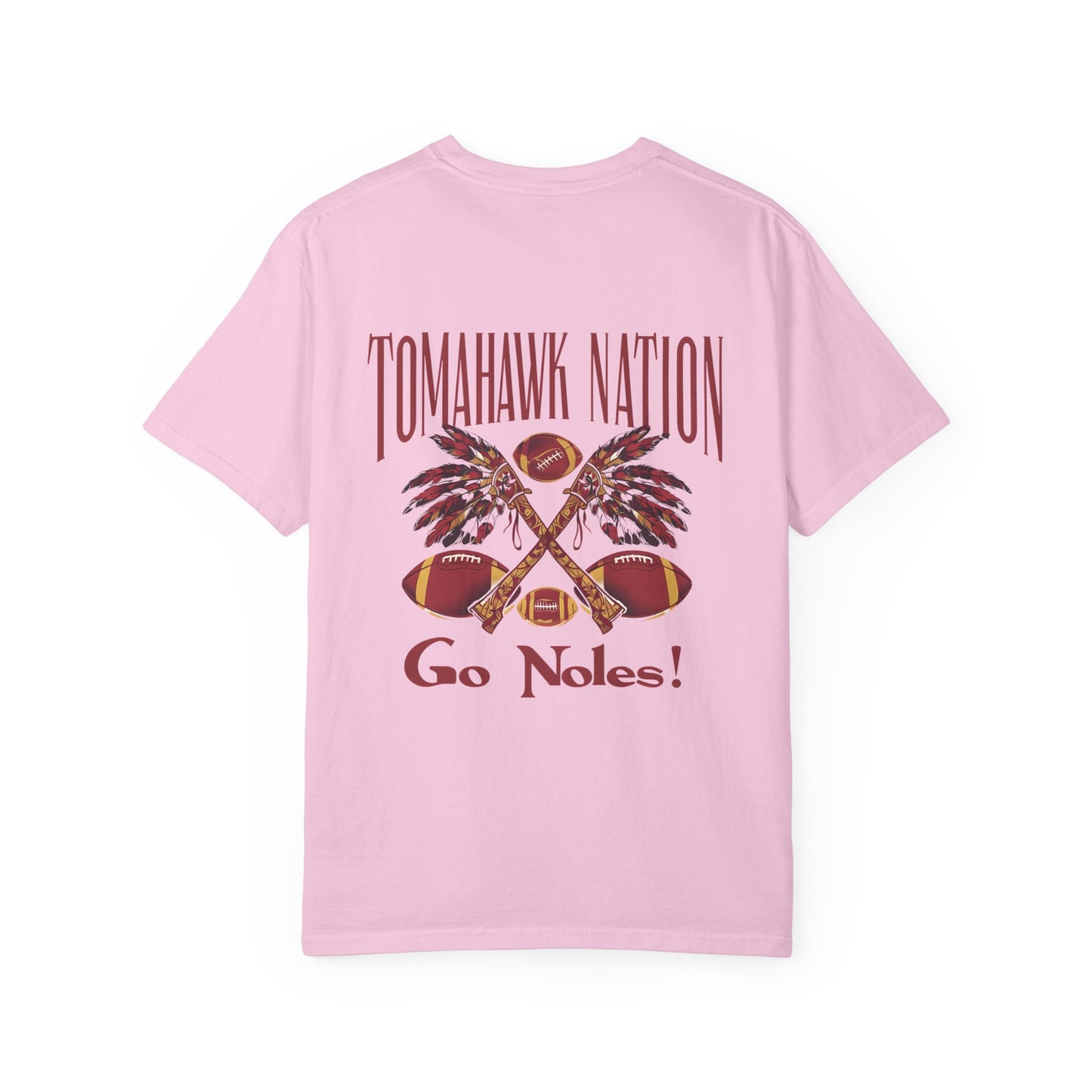 Tomahawk Nation T-Shirt, Unisex College Football Tees, Garment-Dyed Fan Apparel, Go Noles Spirit Wear, Game Day Outfit