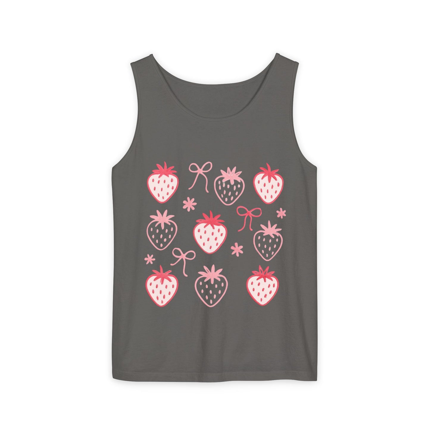 Strawberry Print Tank Top - Summer Vibes Beachwear