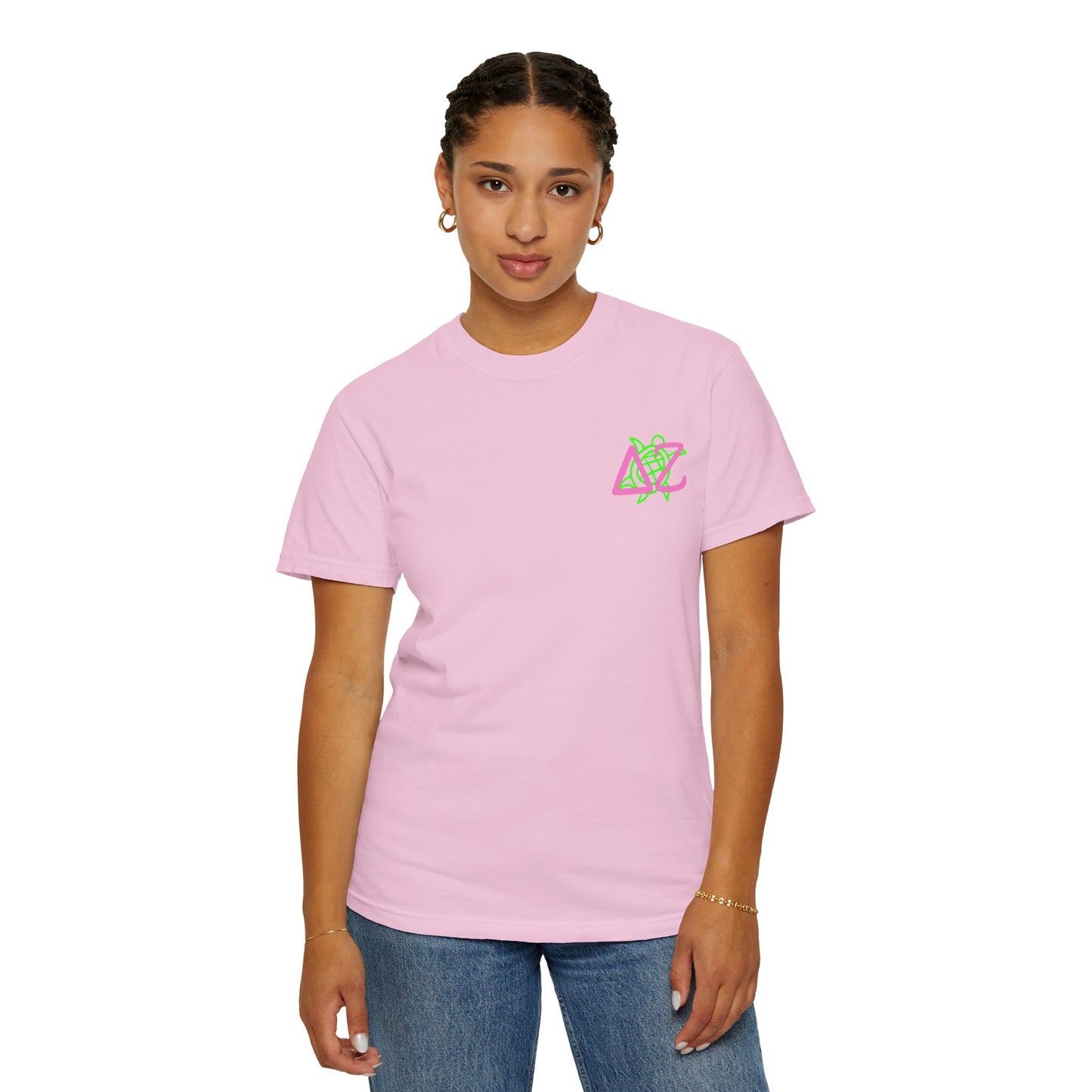 Delta Zeta Unisex T-Shirt, Sorority Shirt, Garment-Dyed Tee, Cute College Top, Sisterhood Apparel, Gift for Sorority Sisters