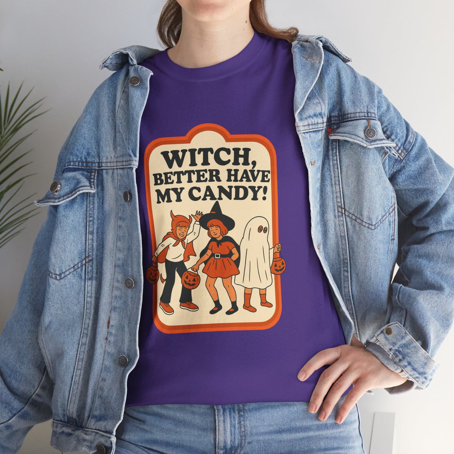 Halloween Witch Candy Tee - Unisex Cotton Shirt