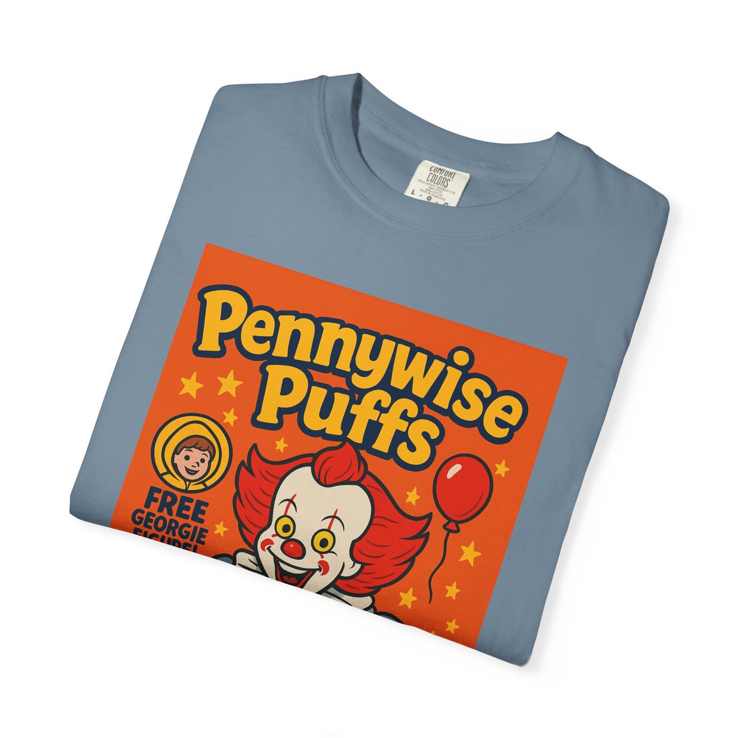 Pennywise Puffs T-Shirt | Unisex Graphic Tee for Horror Fans, Perfect for Halloween, Movie Nights, Gifts, Cosplay
