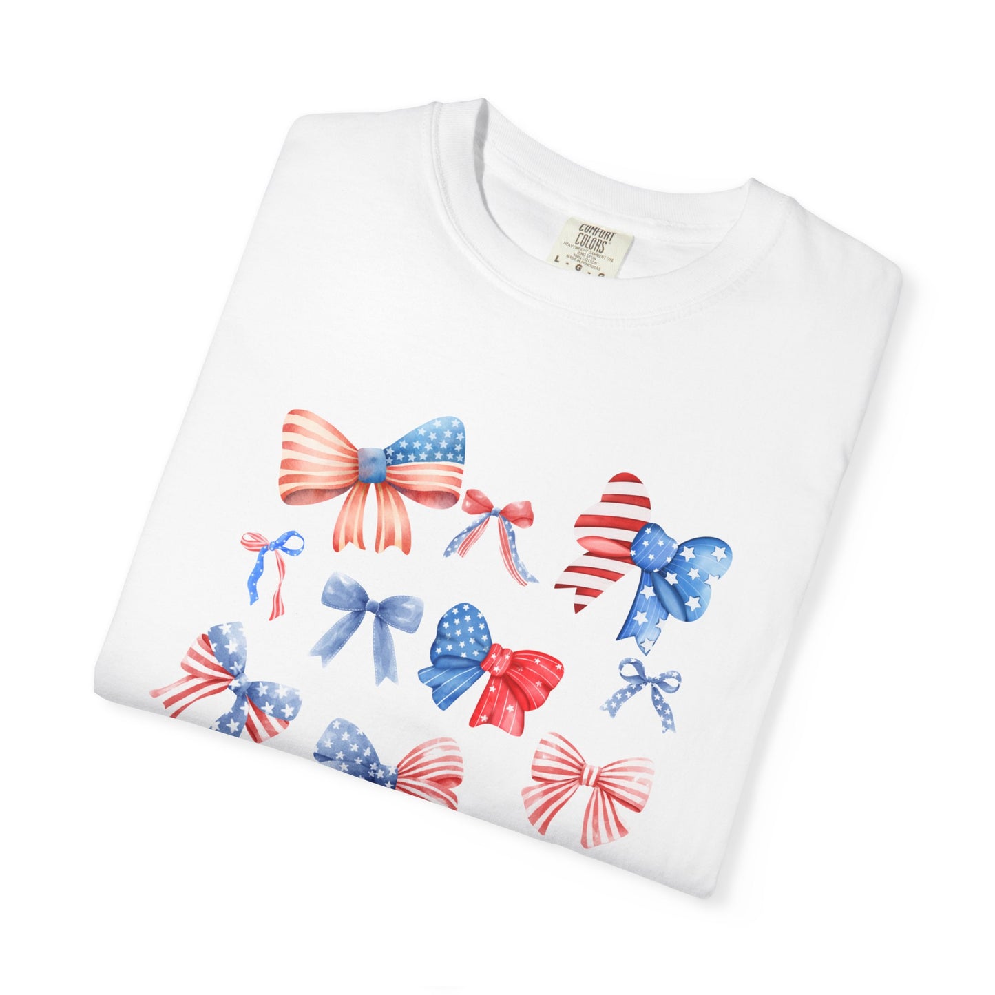 Patriotic Bow T-Shirt | Unisex Casual Wear for Year-Round Celebrations