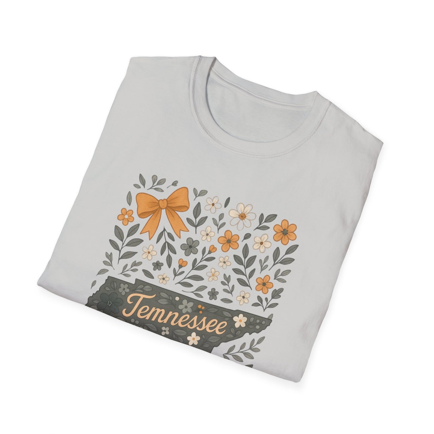 Tennessee Floral T-Shirt, Casual Wear, Gift for Her, Souvenir, Nature Lover Apparel, Spring Outfit