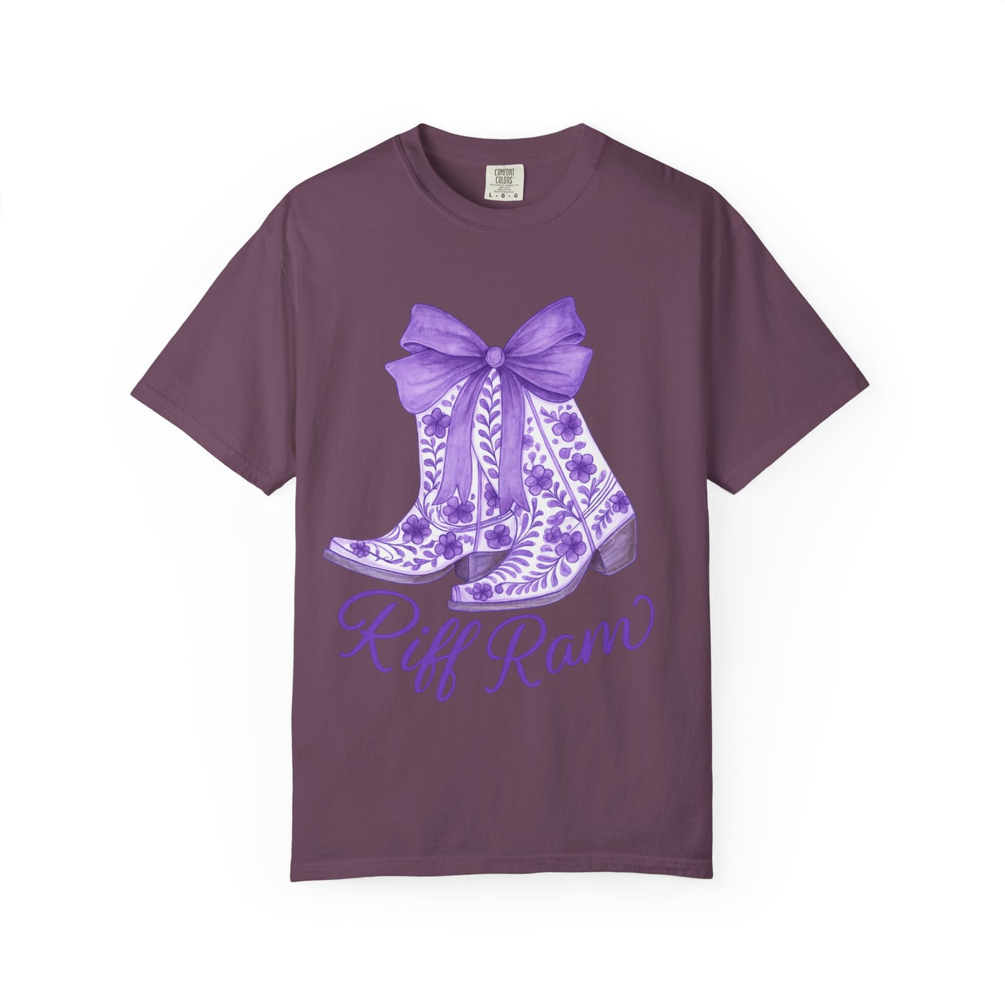 Purple Cowboy Boots T-Shirt | Western Style Tee, Festival Wear, Country Music Shirt, Gift for Horse Lovers, Casual Chic
