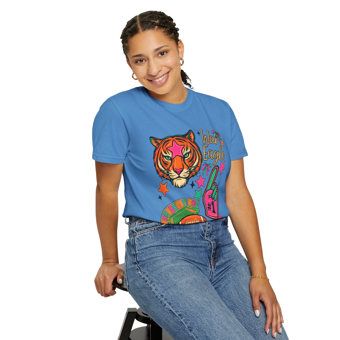 Vintage Preppy Tiger Football Game Day Unisex T-shirt