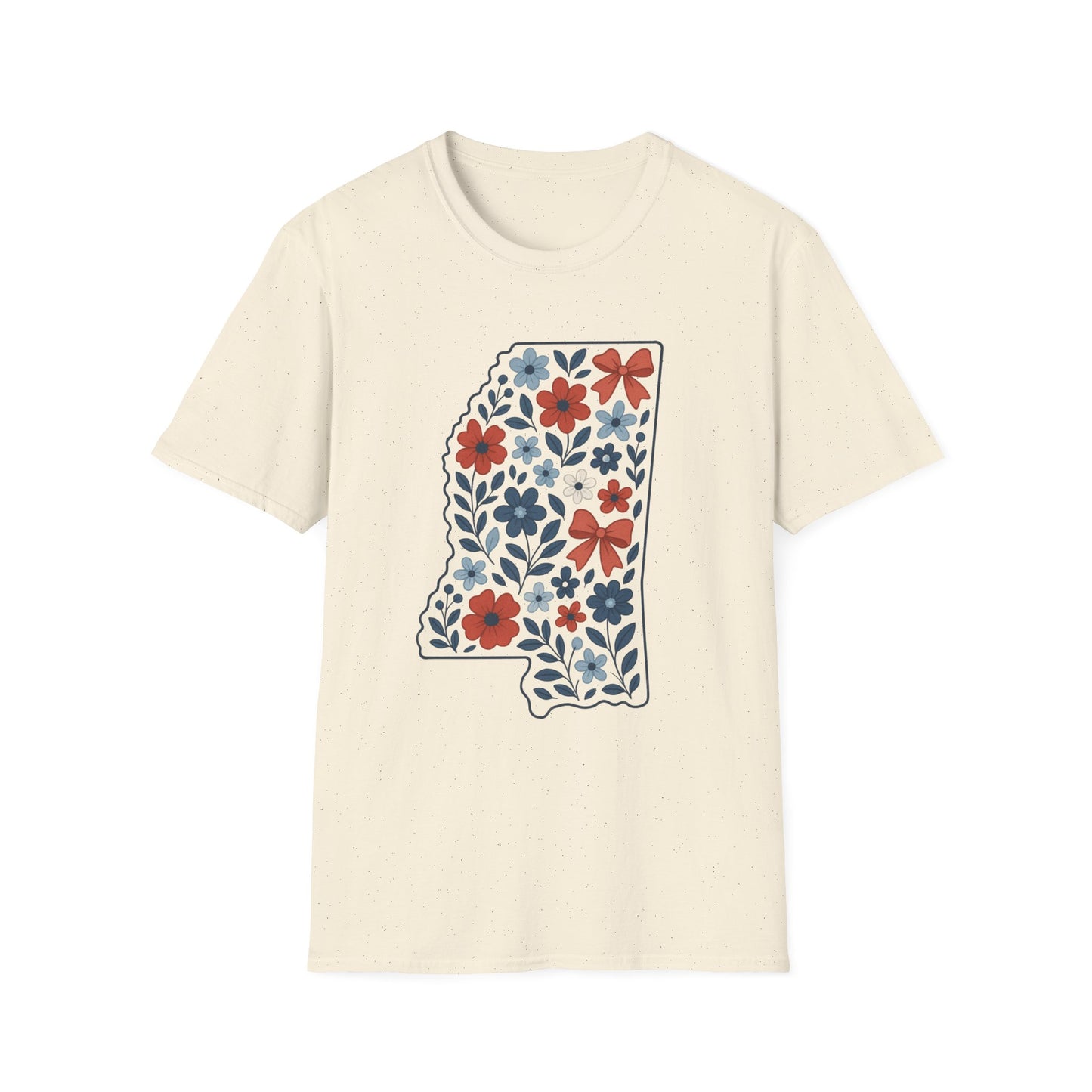 Mississippi Floral Unisex T-Shirt, Casual Tee, Gift for Her, Summer Apparel, Nature Lover Shirt, State Pride Clothing