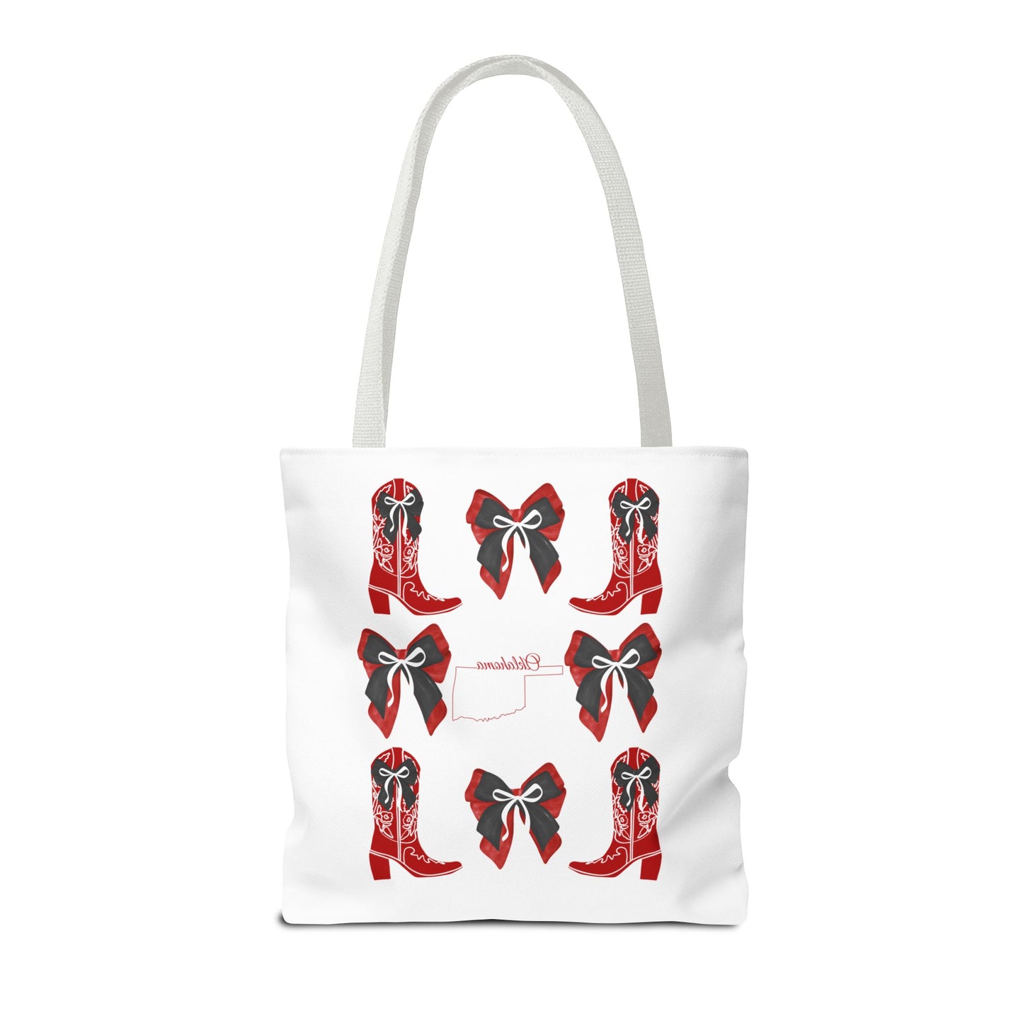 Tote Bag - Oklahoma Game Day Coquette Bow Design Fan Gift