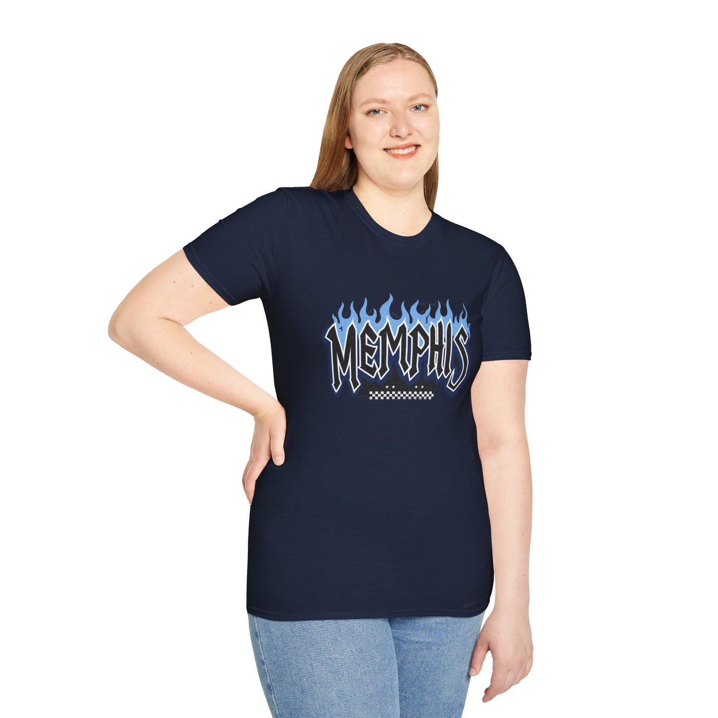 Memphis Flame Graphic T-Shirt, Unisex Tee, Casual Wear, Gift for Music Lovers, Summer Fashion, Graphic Design Shirt
