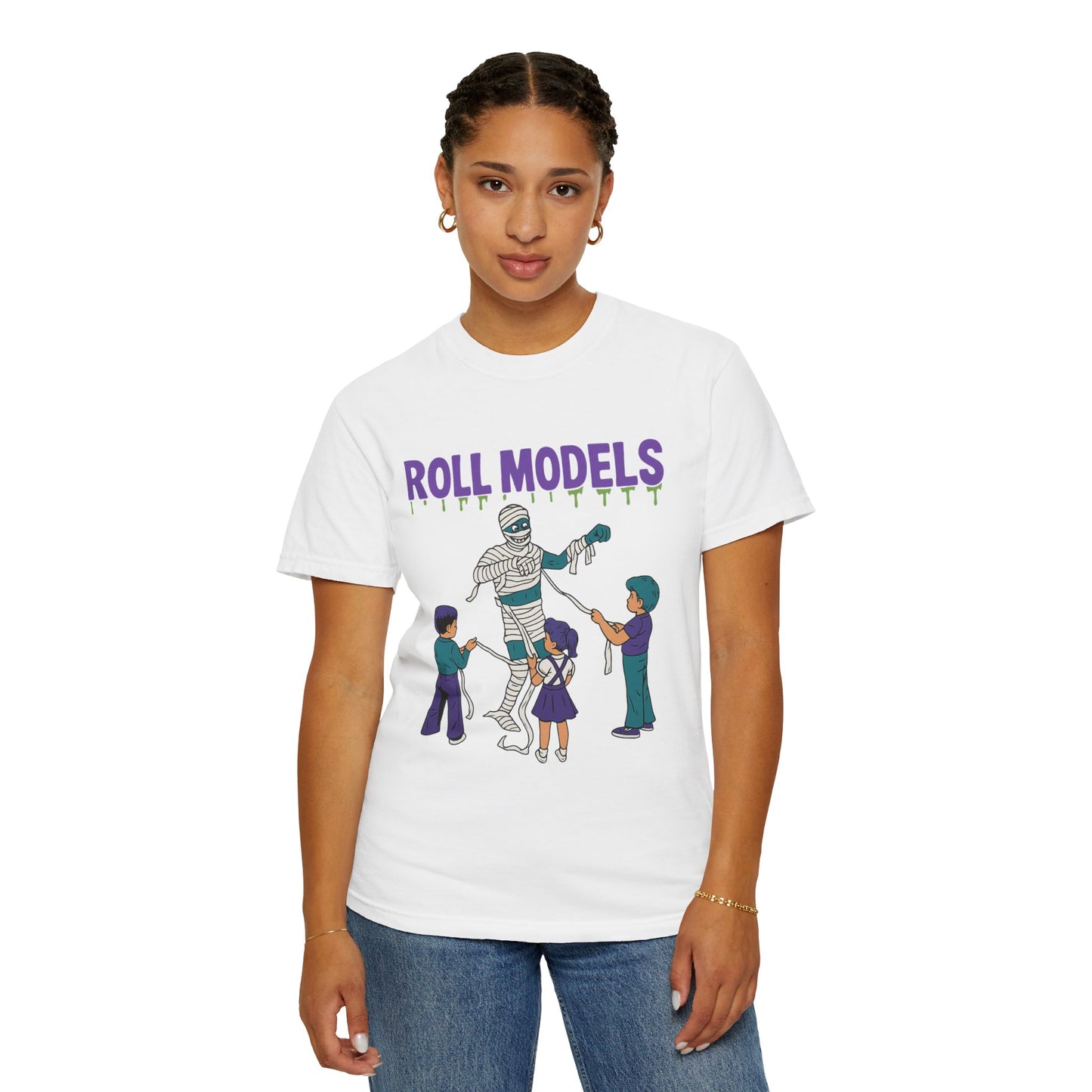 Mummy Roll Models T-Shirt, Cute Halloween Shirt, Kids Costume Tee, Family Fun Outfit, Retro Graphic Top, Vintage Style Tee