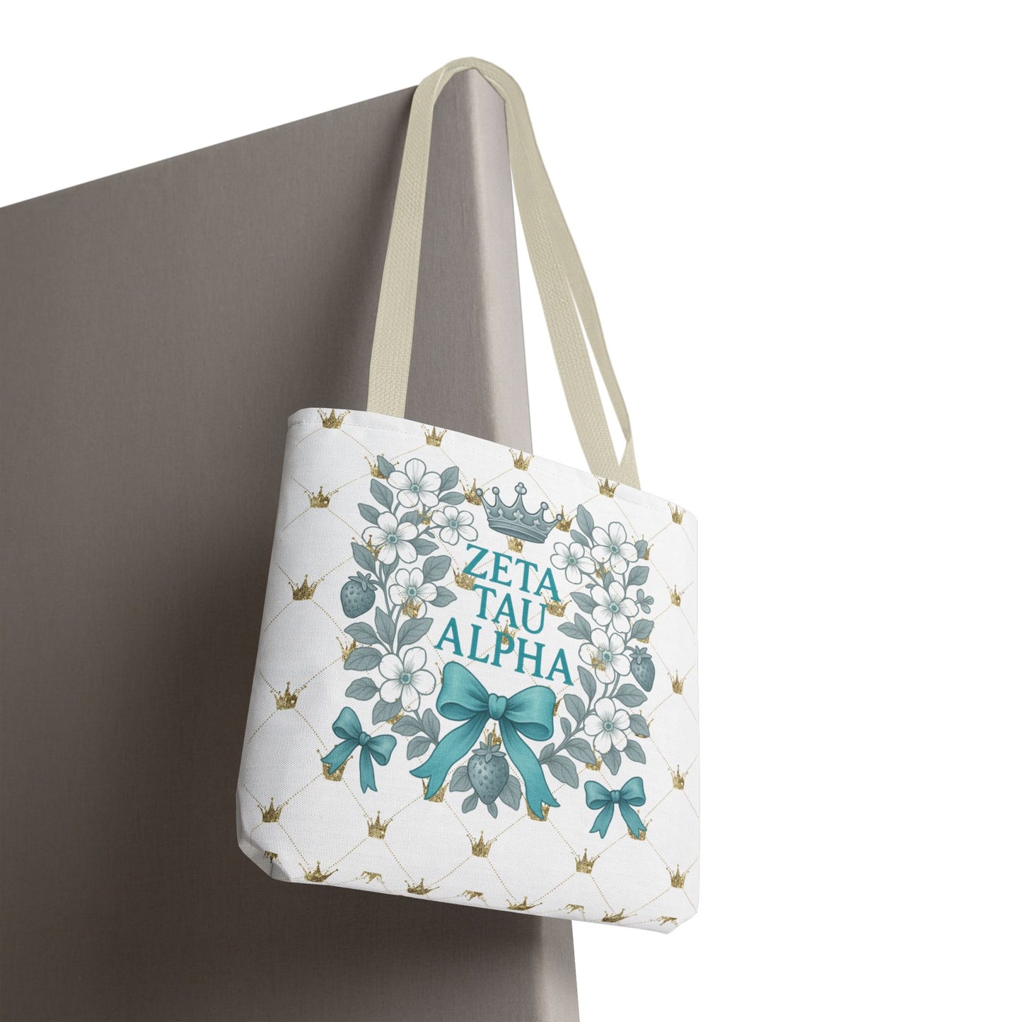 Zeta Tau Alpha Tote Bag | Sorority Bags, Floral Design, Gift for Sisters, Campus Essentials, Personalized Tote