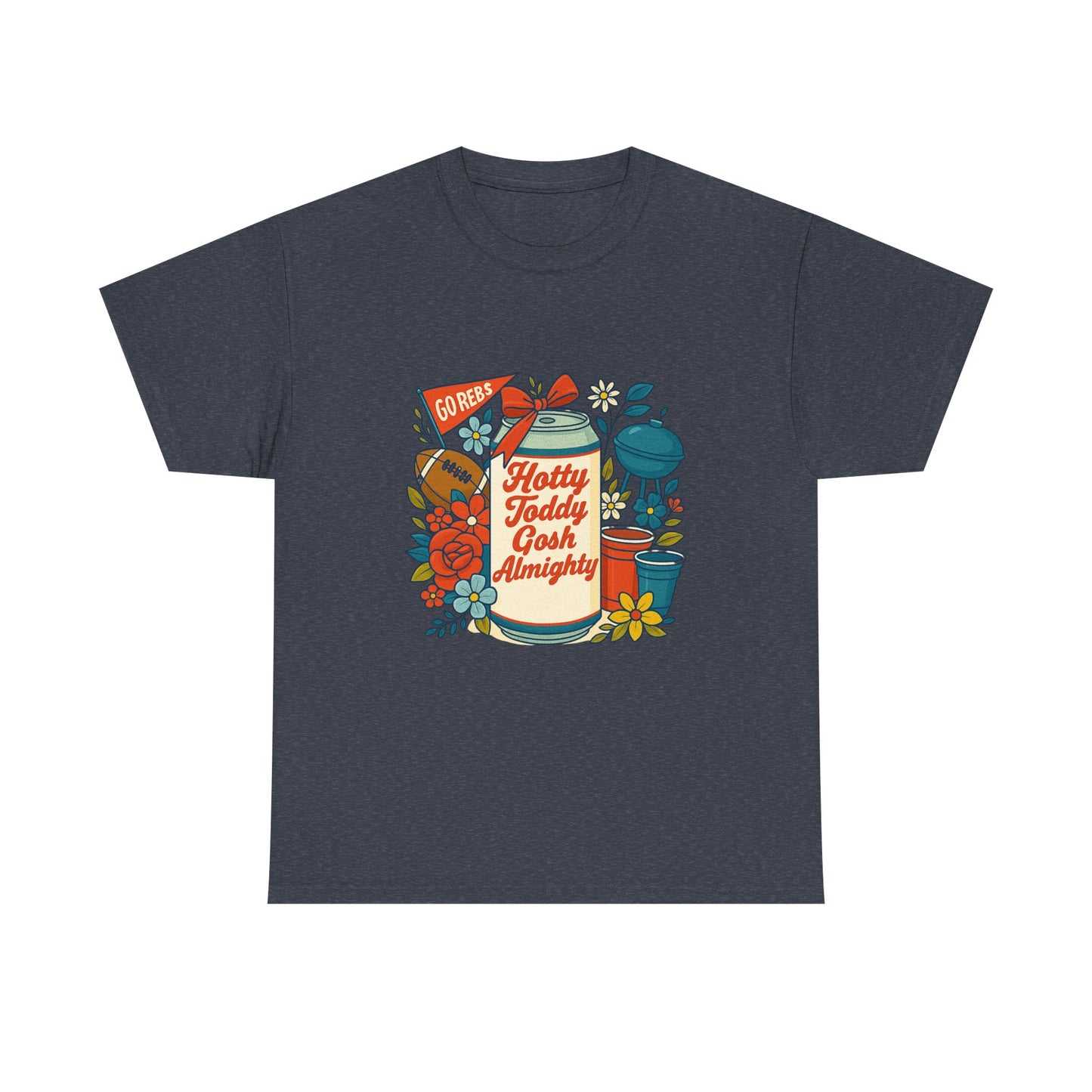 Hotty Toddy Heavy Cotton Tee - Unisex Graphic T-Shirt, Casual Wear, College Apparel, Gift for Students, Spring Break Fashion