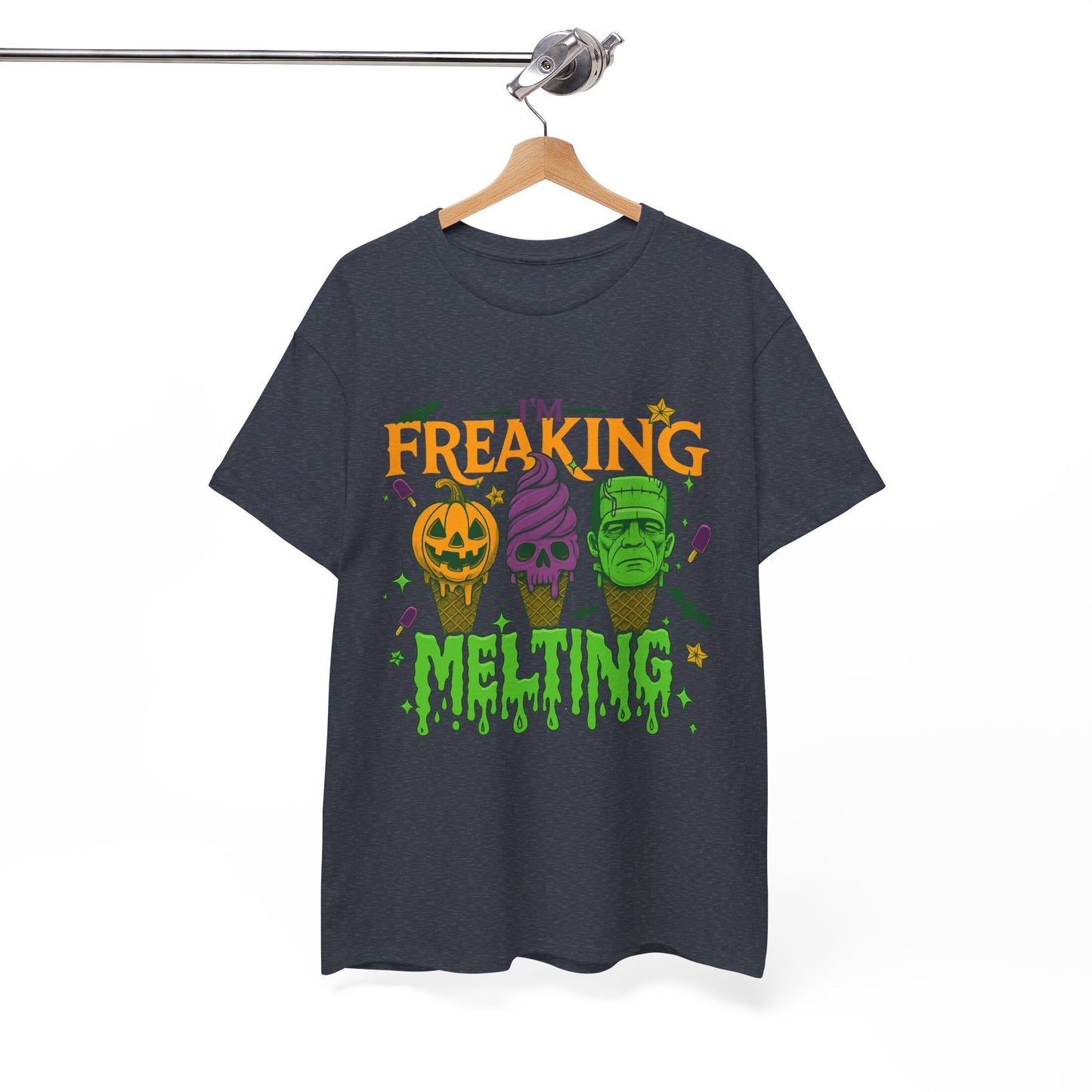 Halloween Unisex Heavy Cotton Tee, Fun Fall Shirt, Halloween Costume Top, Spooky Party Tee, Trick or Treat Apparel