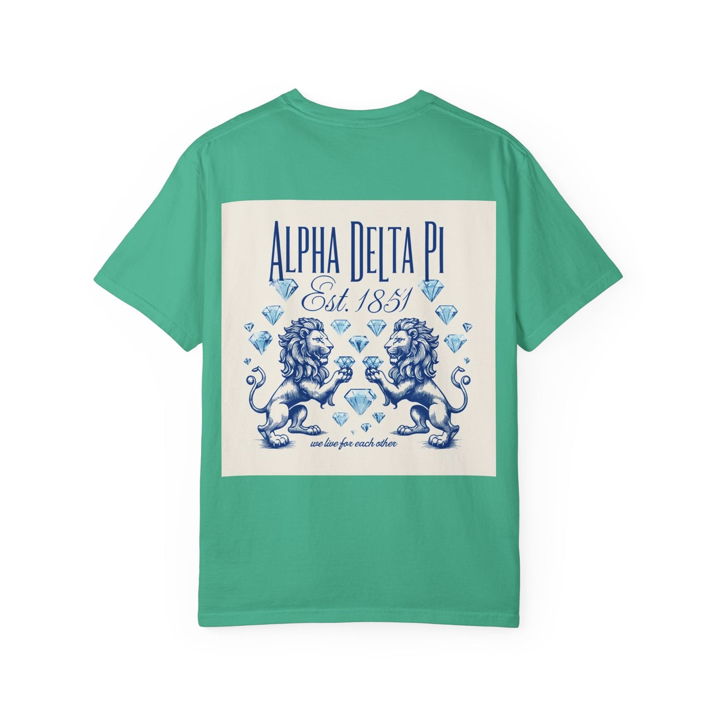 Alpha Delta Pi T-Shirt, Sorority Shirt, College Apparel, Greek Life Gift, Unisex Garment-Dyed Tee