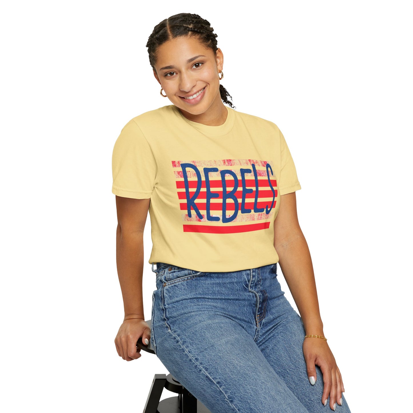 Rebels T-Shirt, Vintage Style Tee, Unisex Graphic Shirt, Summer Fashion, Independence Day Apparel, Football Game Day, Hotty Toddy