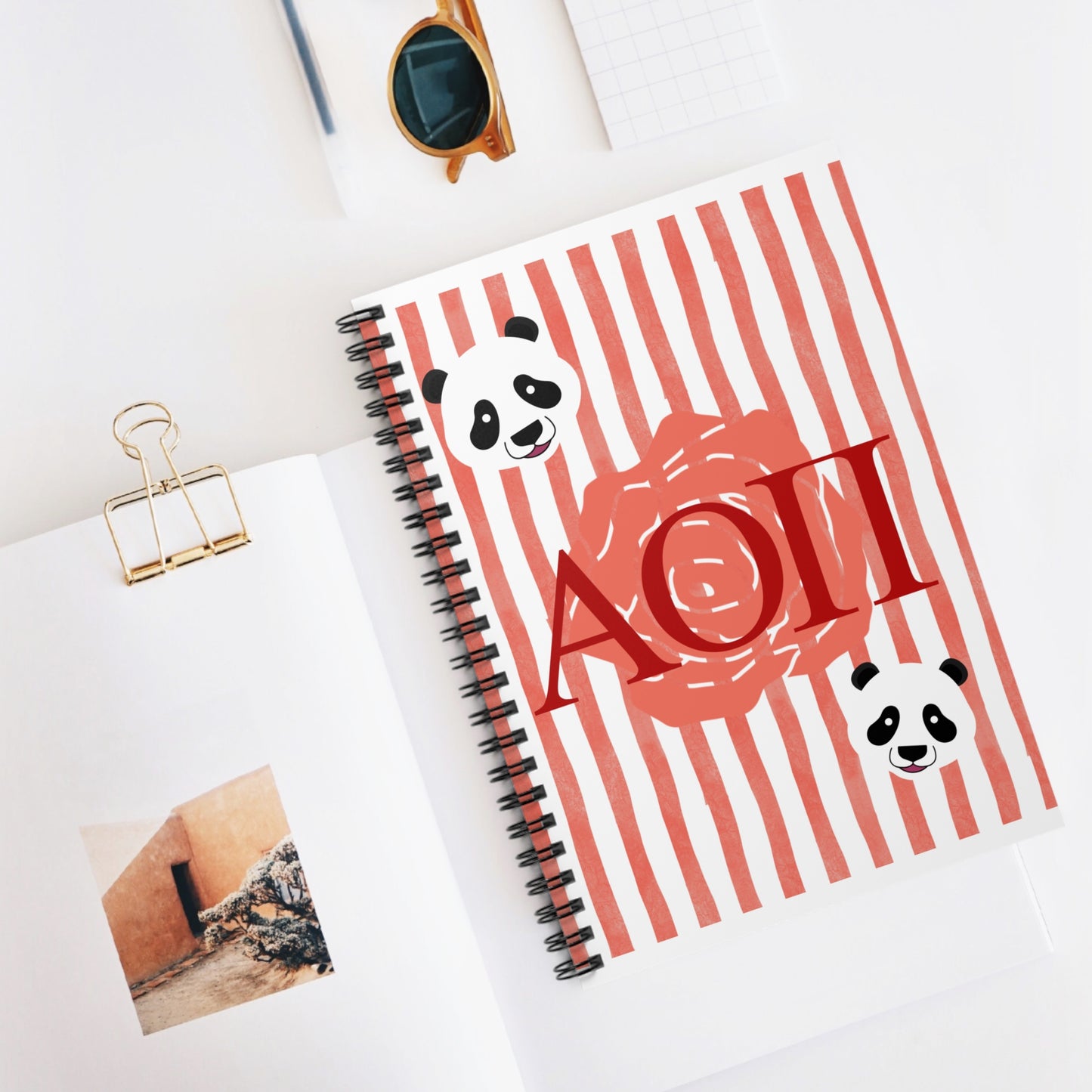AOPi Sorority Spiral Notebook