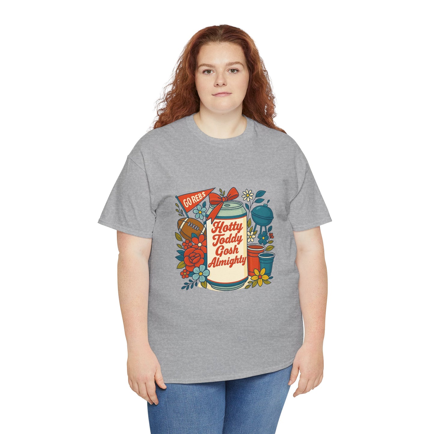Hotty Toddy Heavy Cotton Tee - Unisex Graphic T-Shirt, Casual Wear, College Apparel, Gift for Students, Spring Break Fashion